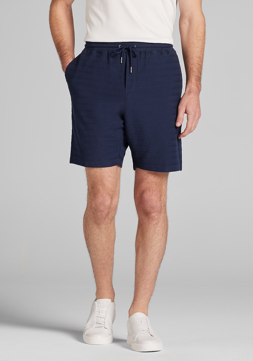 Jos. A. Bank Tailored Fit Tonal Stripe Drawcord Shorts - Big & Tall