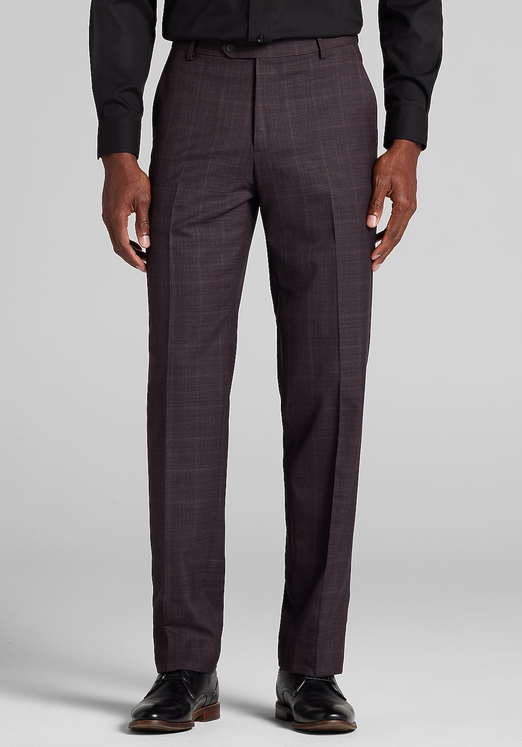 Traveler&reg; COOL<i>MOTION</i> Tailored Fit Tonal Windowpane Dress Pants