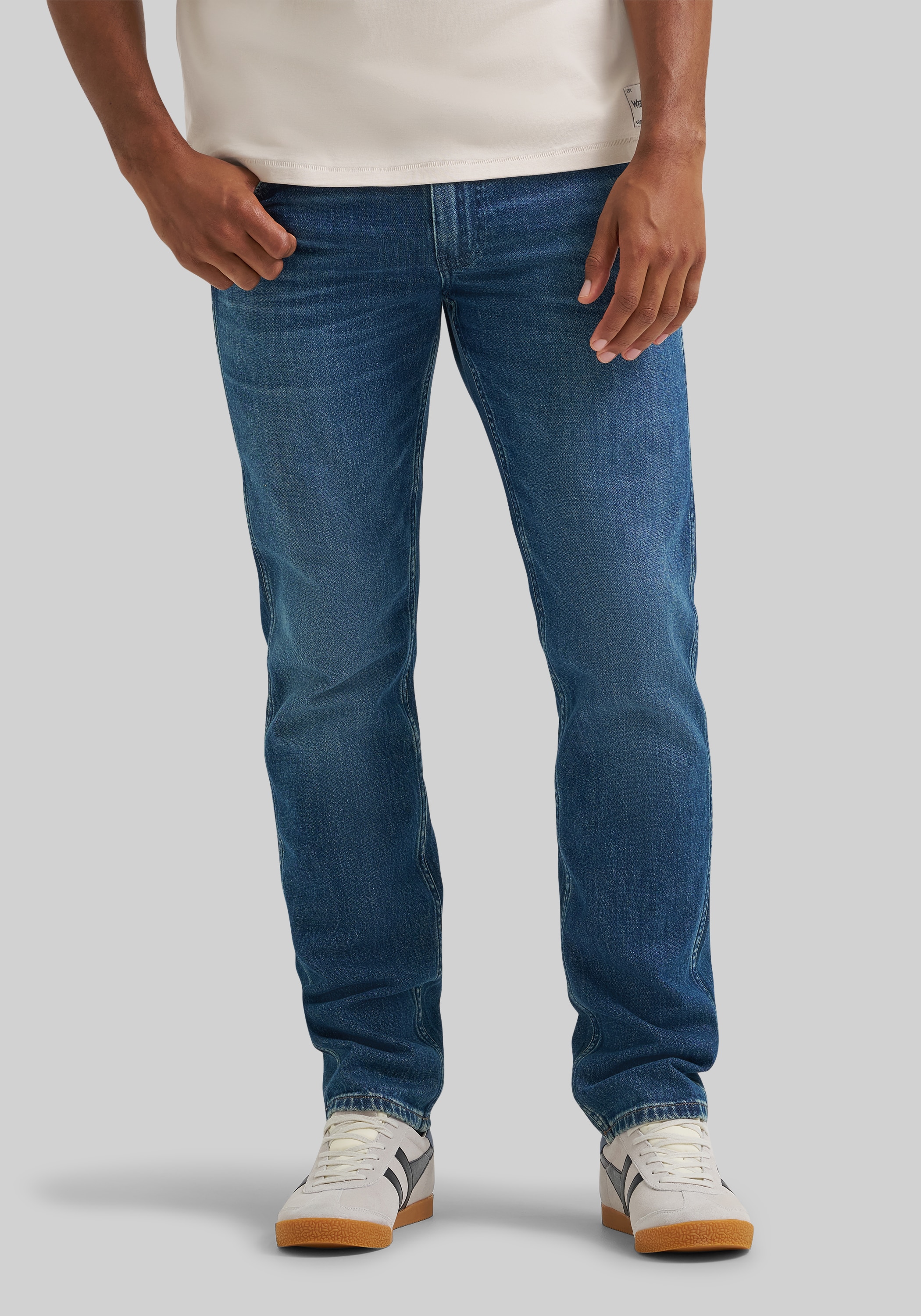 Men's New!, Wrangler Regular Fit Greensboro Straight Leg Jeans - Jos A Bank