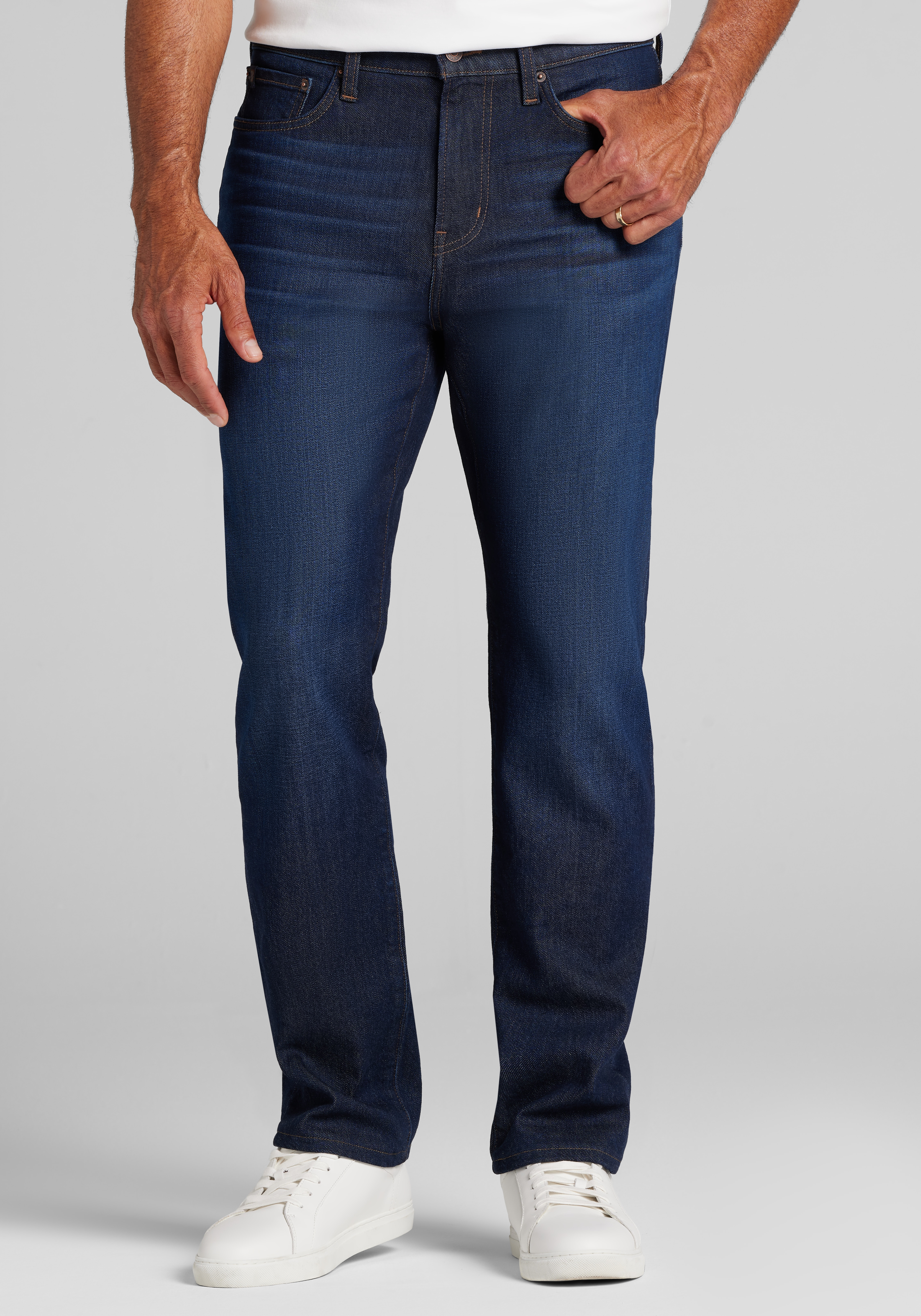 Men's Pants, Jos. A. Bank Straight Fit Jeans - Jos A Bank