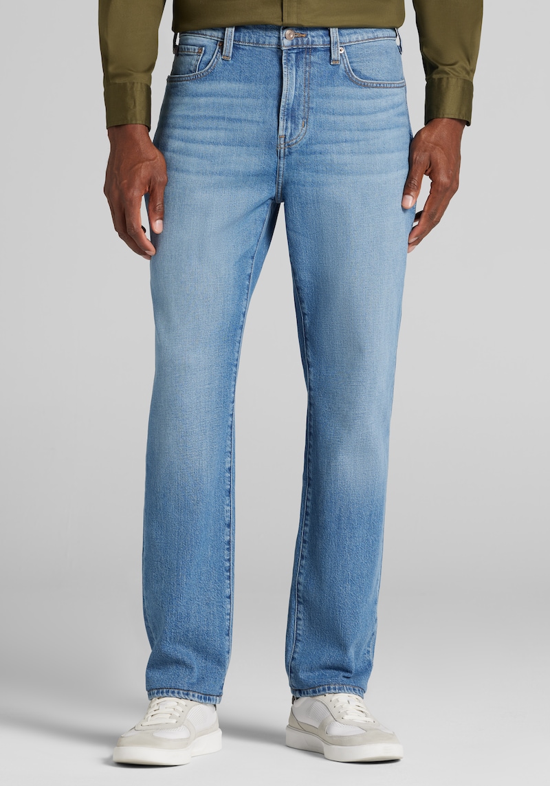 Jos. A. Bank Men's  Straight Fit Jeans At  In Riverstone Blue