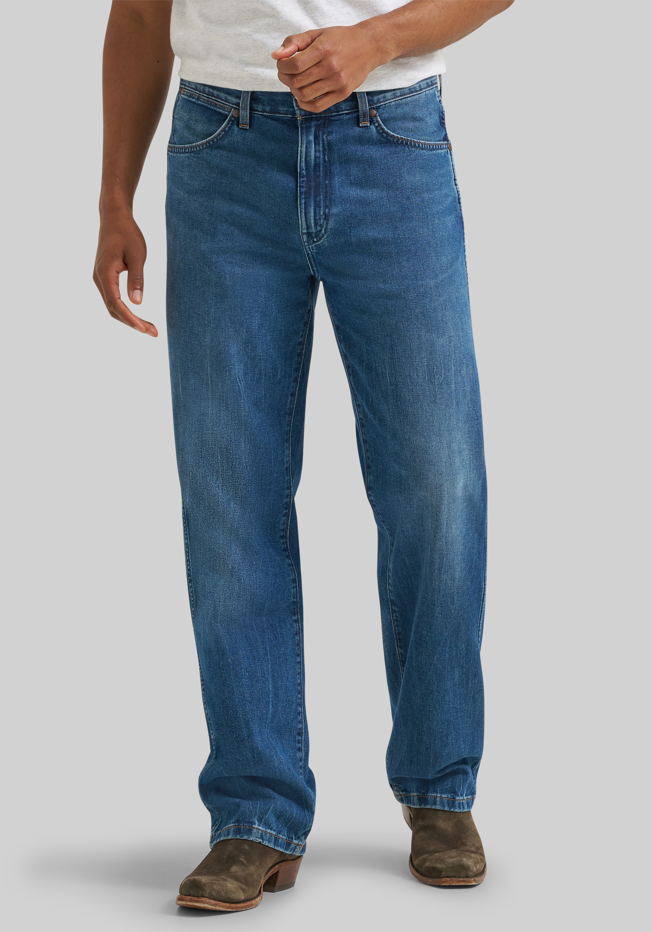 Men's New!, Wrangler Retro Tailored Fit Straight Jeans - Jos A Bank