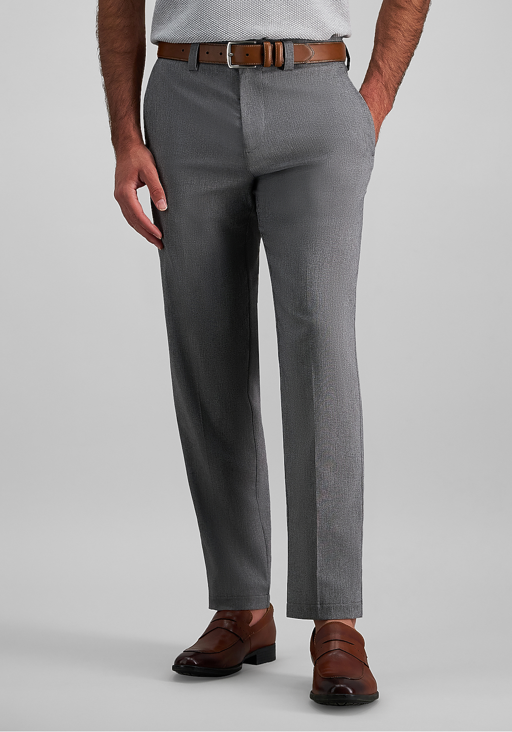 Haggar CoolRight Tailored Fit Straight Leg Performance Pants