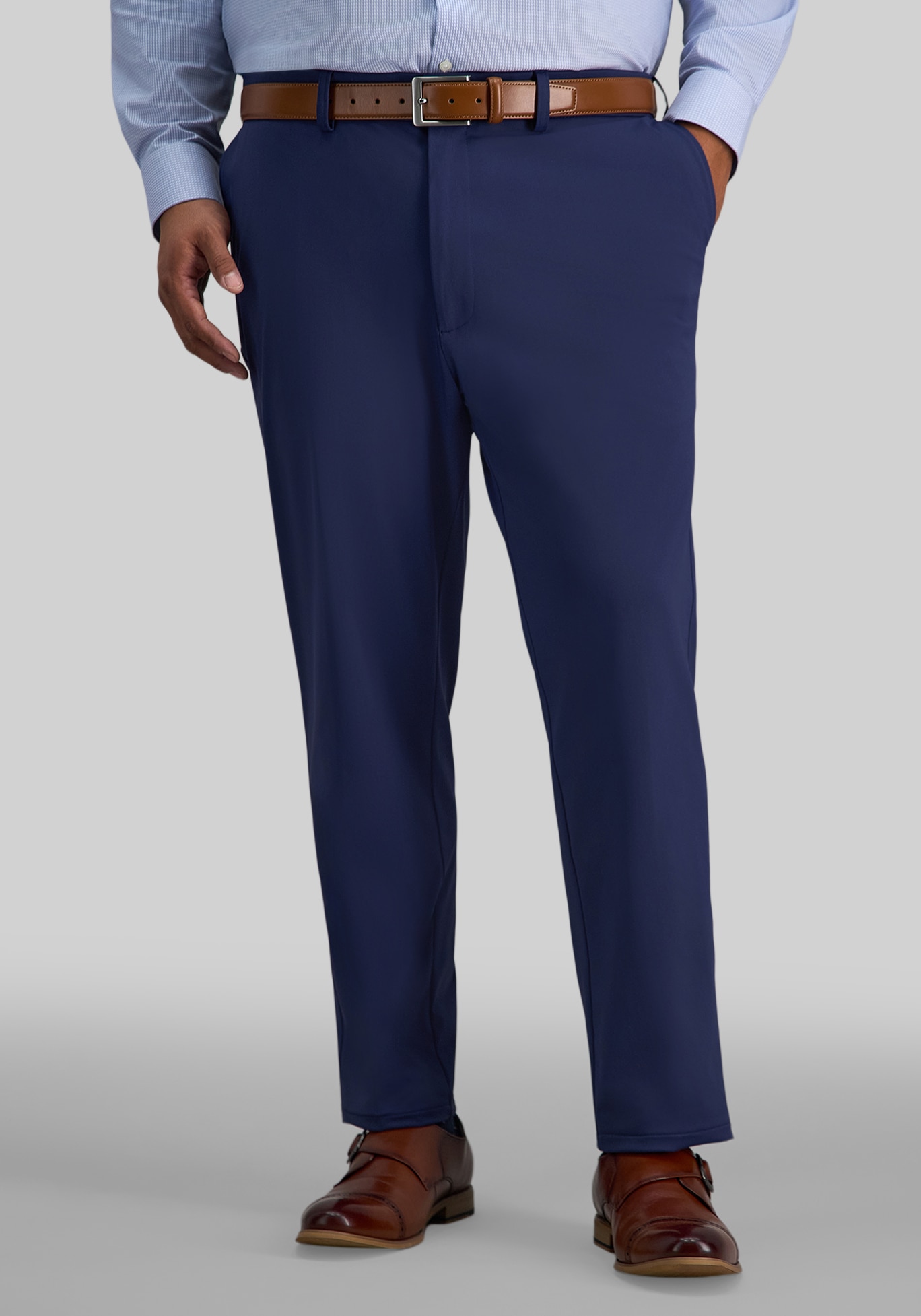 Men's FLYOUT_CATEGORY, Haggar Sport Big & Tall Travel Performance Straight Fit Flat Front Pants - Jos A Bank