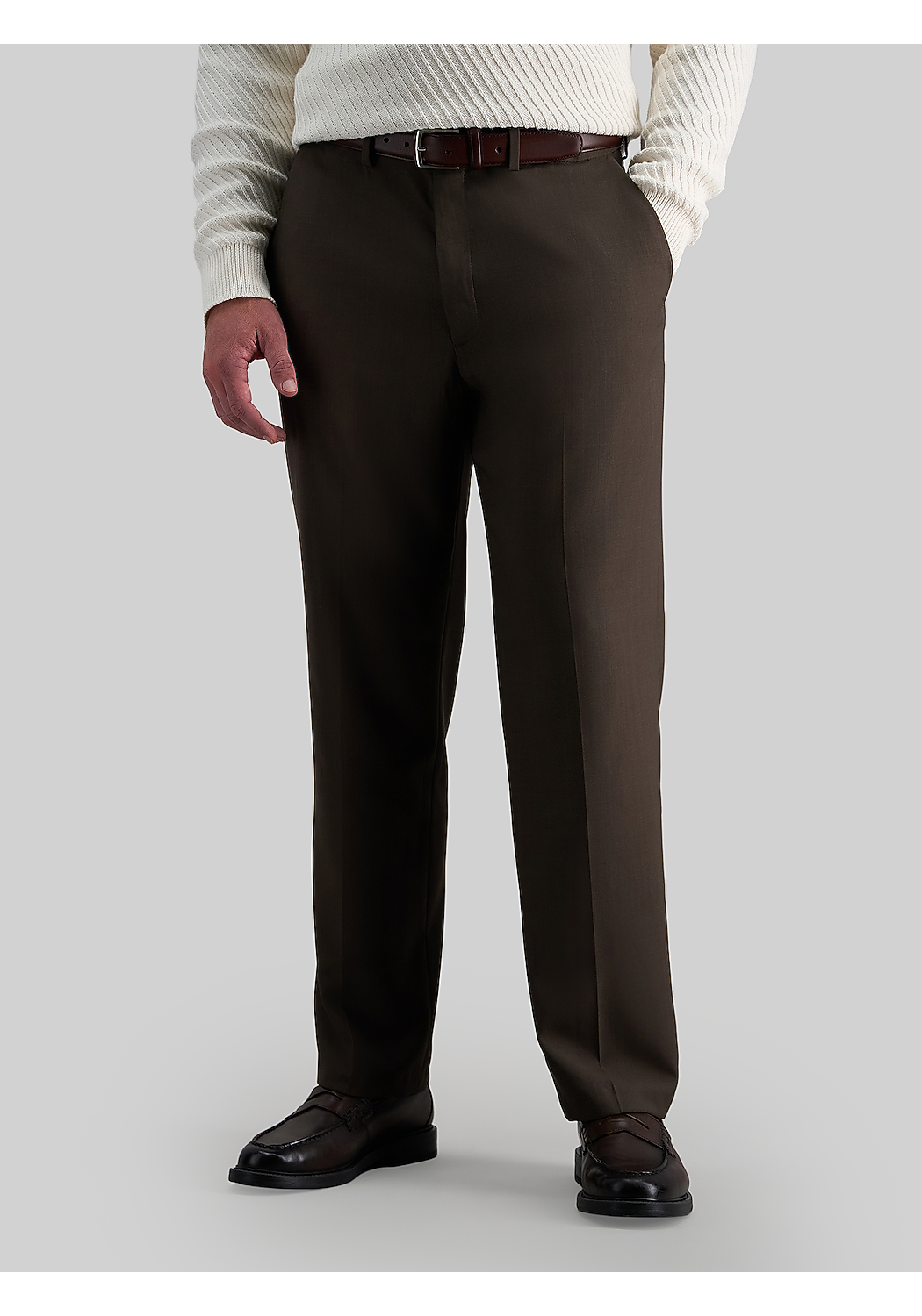 Haggar Premium Comfort Classic Fit Flat Front Dress Pants