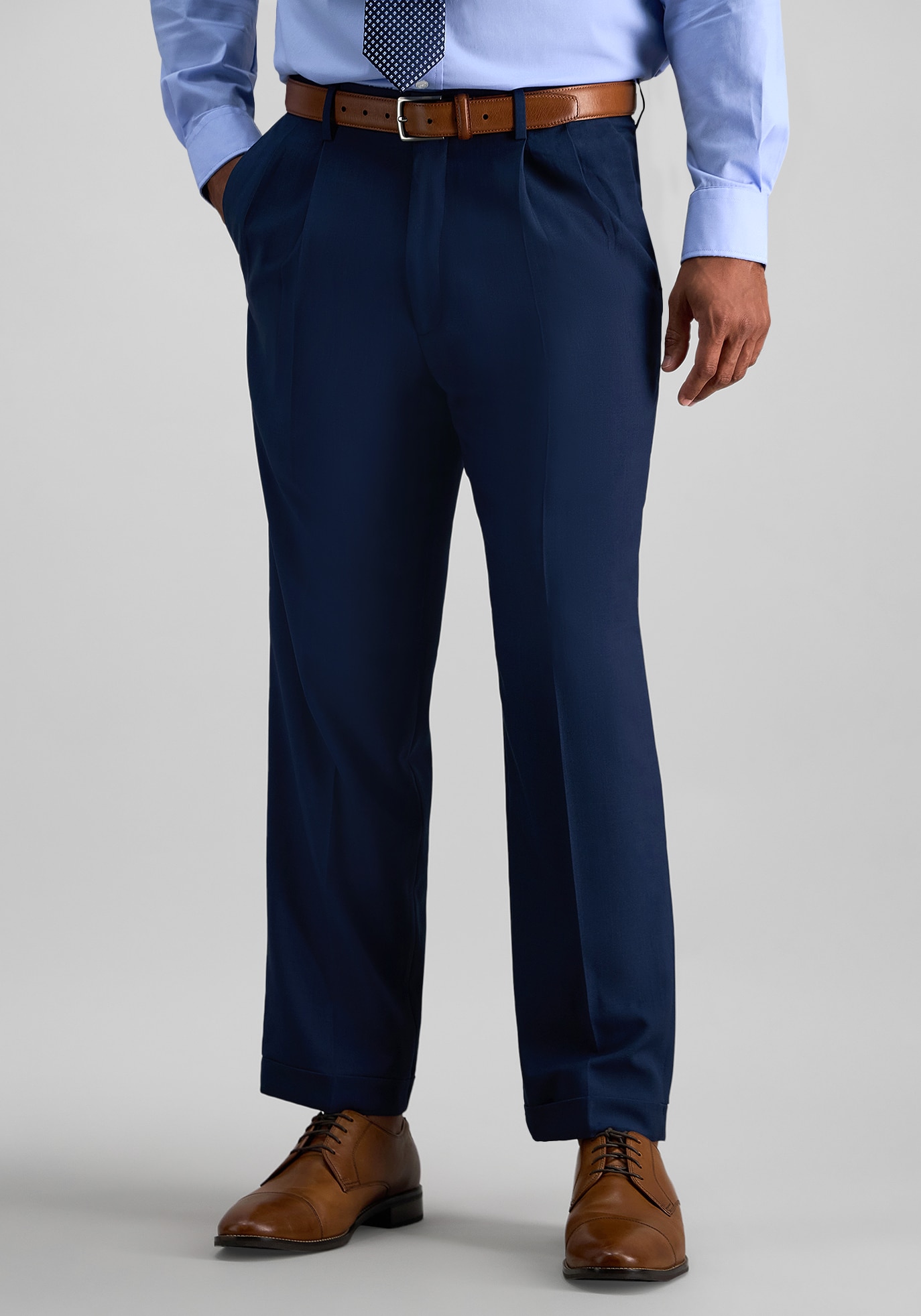 Men's Pants, Haggar Premium Comfort Classic Fit Pleated Dress Pants - Jos A Bank