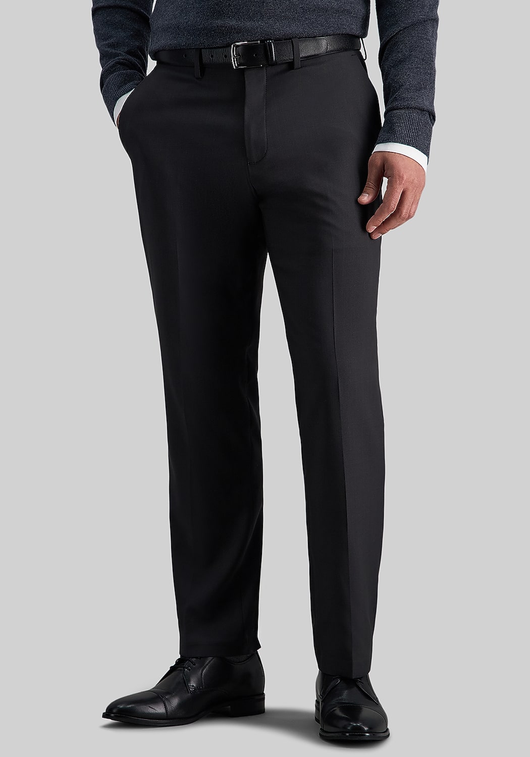 Haggar Premium Comfort Straight Fit Flat Front Dress Pants