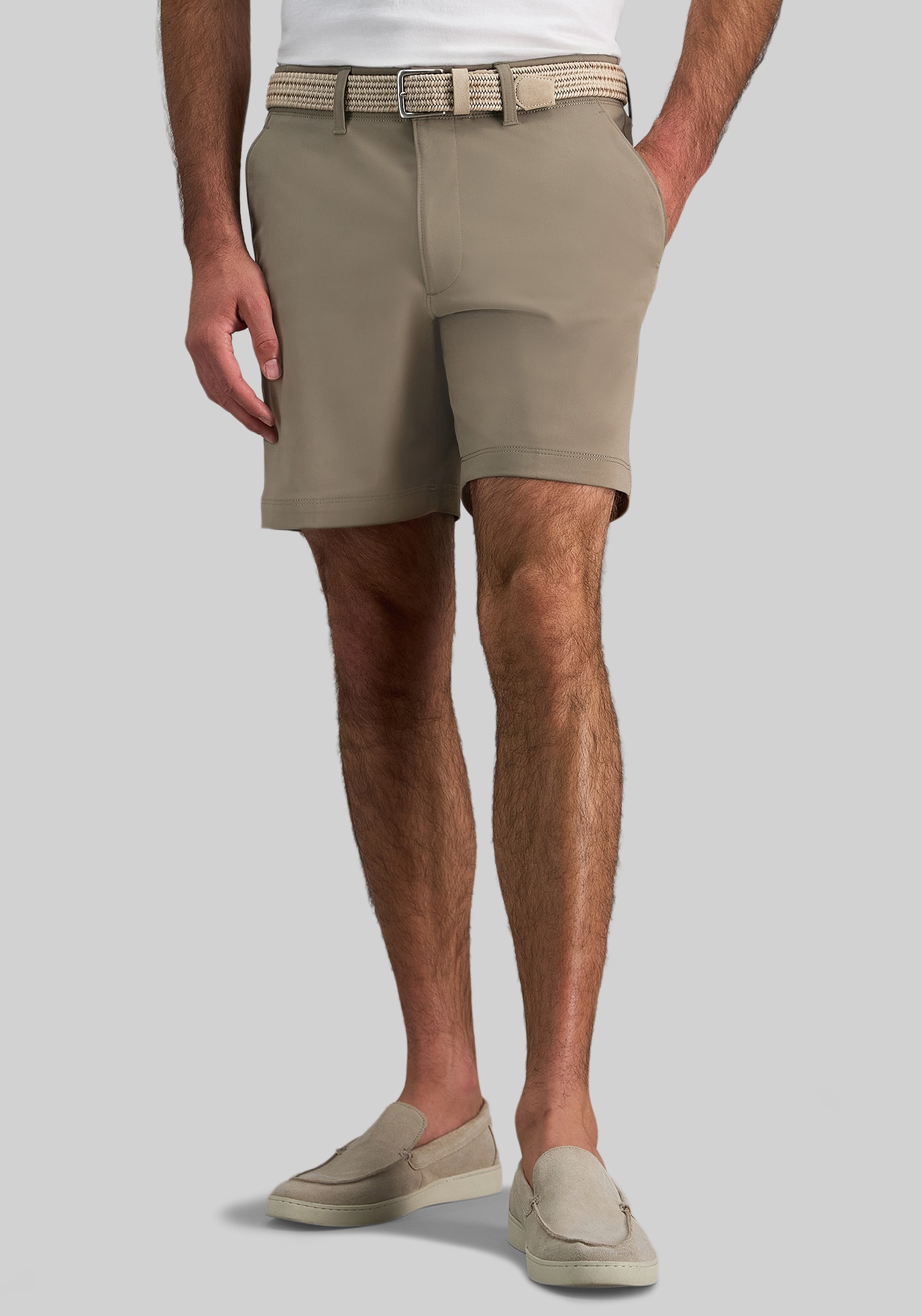 Men's Pants, Haggar Sport Regular Fit Performance Stretch Shorts 7" - Jos A Bank