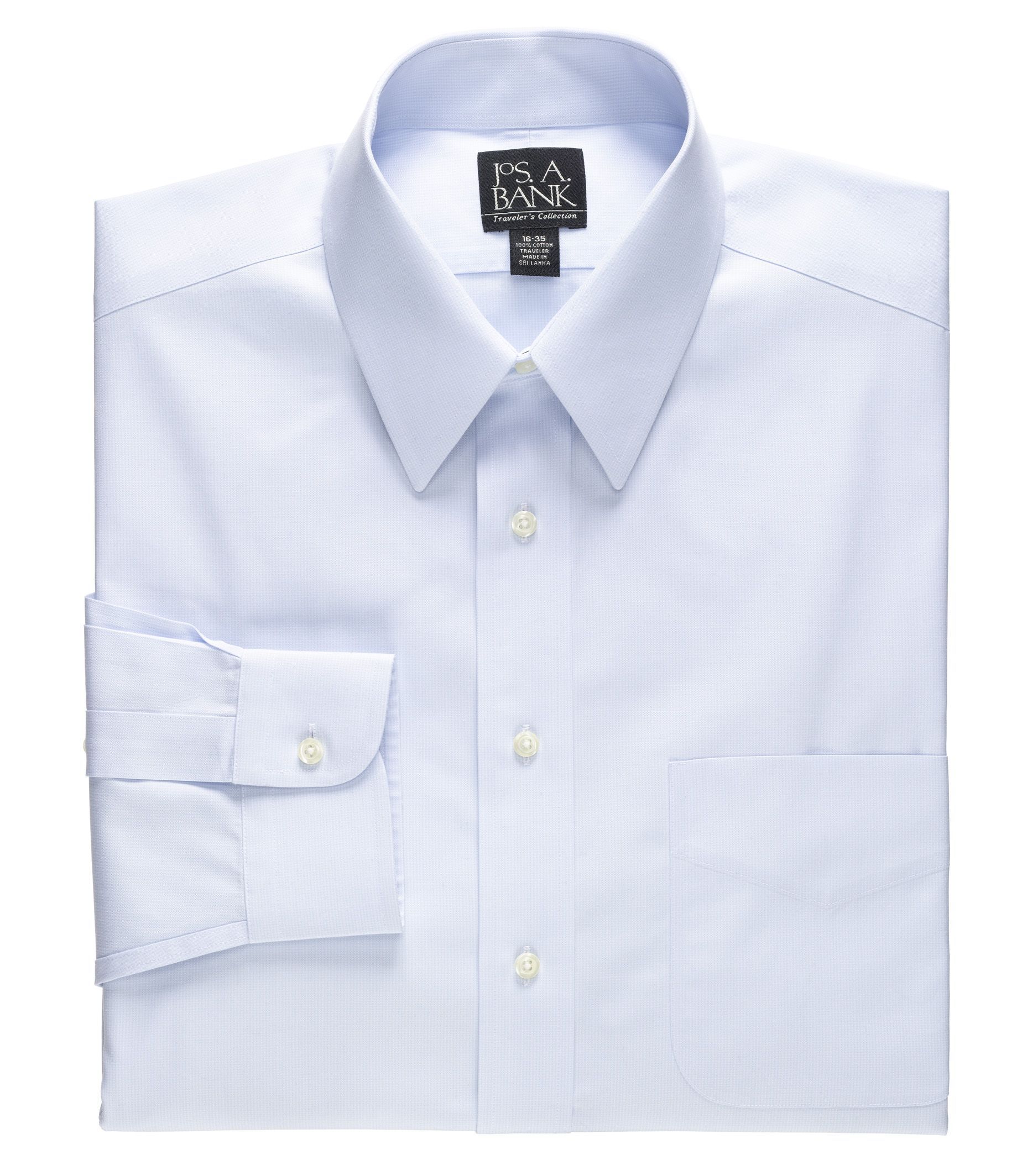 Traveler Collection Traditional Fit Point Collar Dress Shirt Big & Tall Traveler Dress