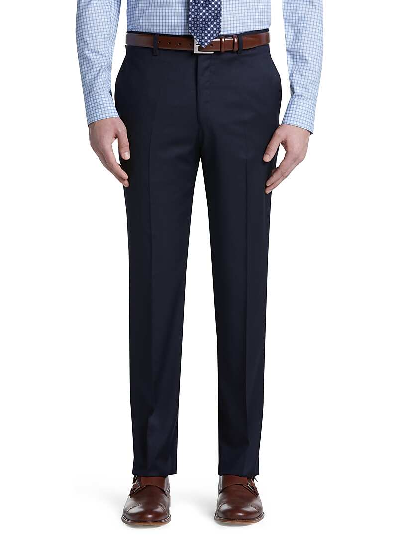 Jos. A. Bank Men's Signature Collection Tailored Fit Flat Front Pants ...