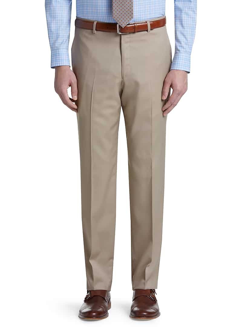 Signature Collection Tailored Fit Flat Front Dress Pants - Signature ...