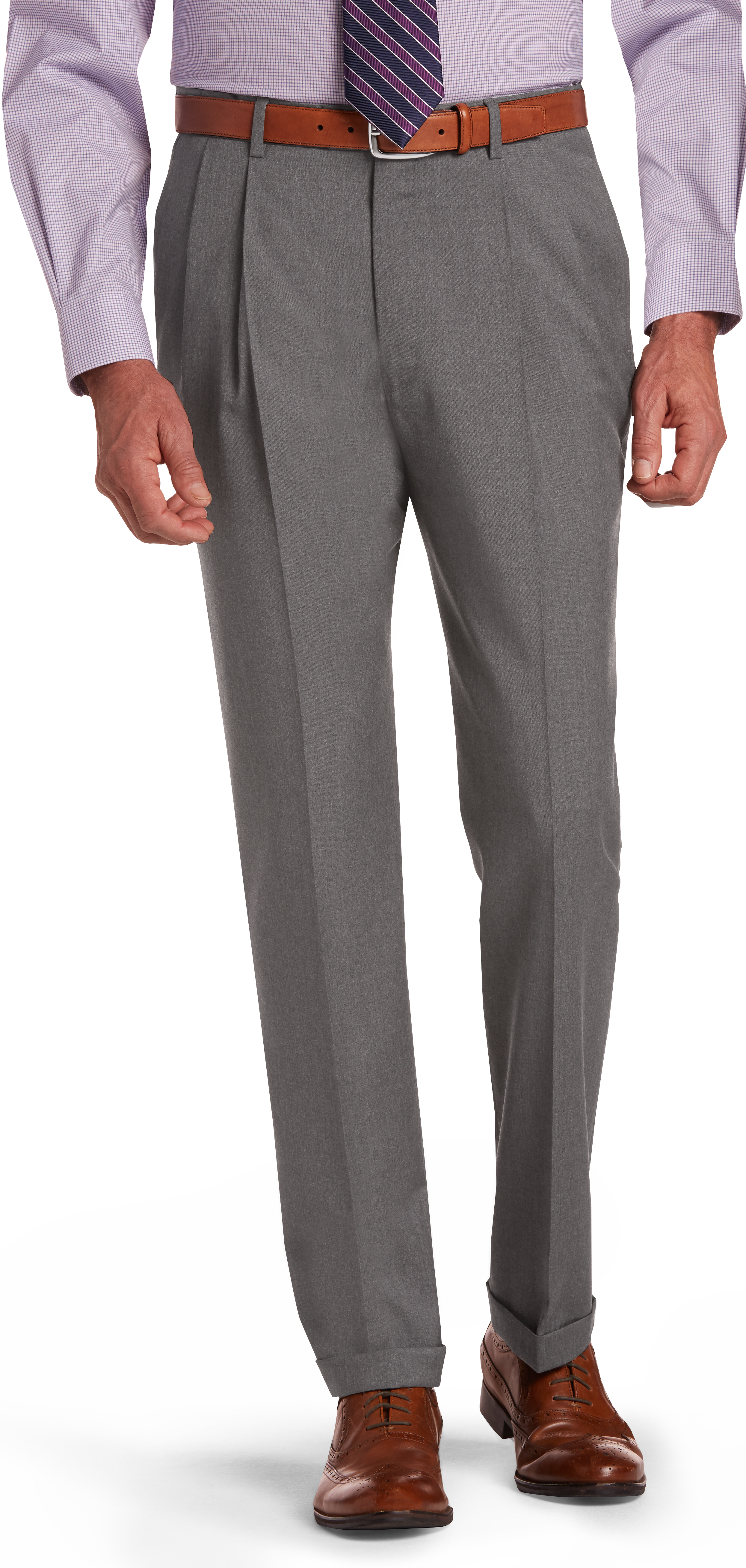 mens double pleated dress pants