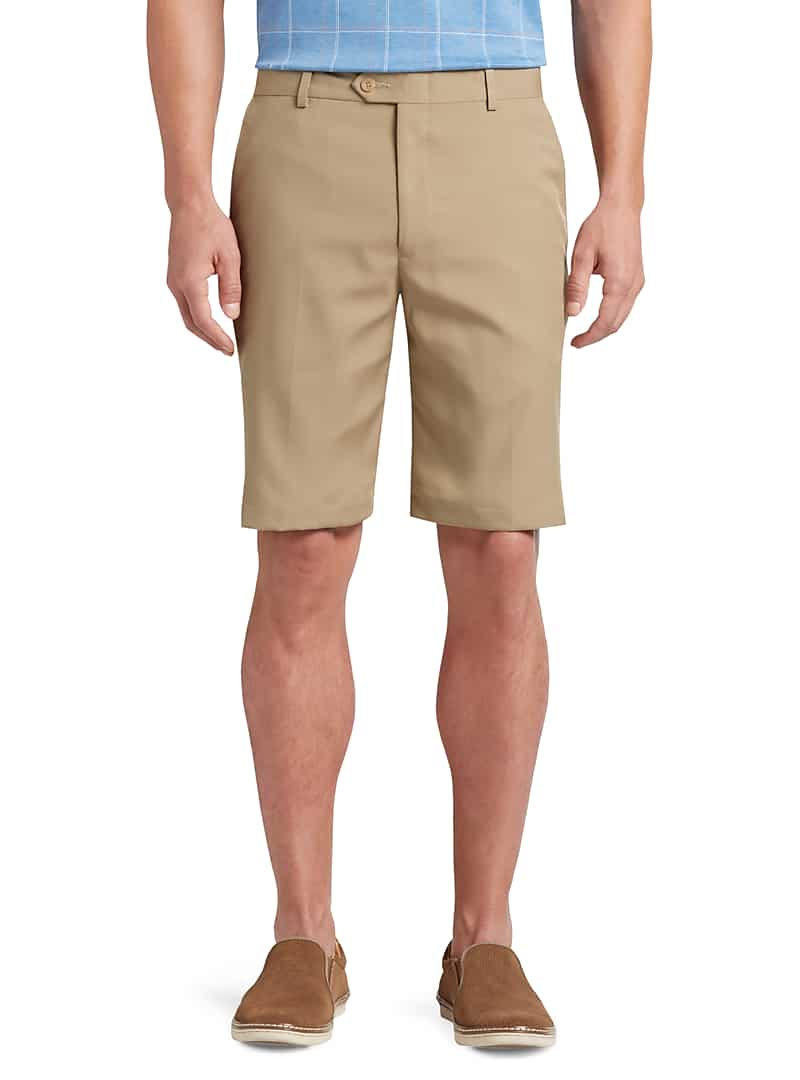 David Leadbetter Tailored Fit Flat Front Shorts CLEARANCE - Pants ...