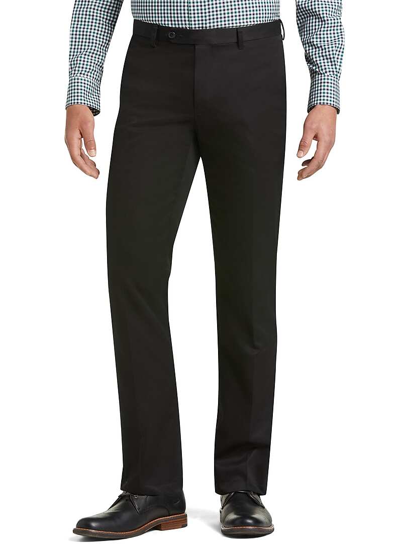 Jos. A. Bank Men's Traveler Collection Tailored Fit Flat Front Twill Pants