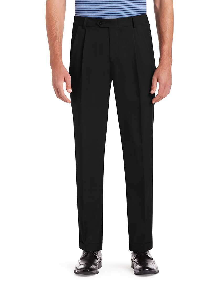 David Leadbetter Traditional Fit Pleated Golf Pants Big & Tall