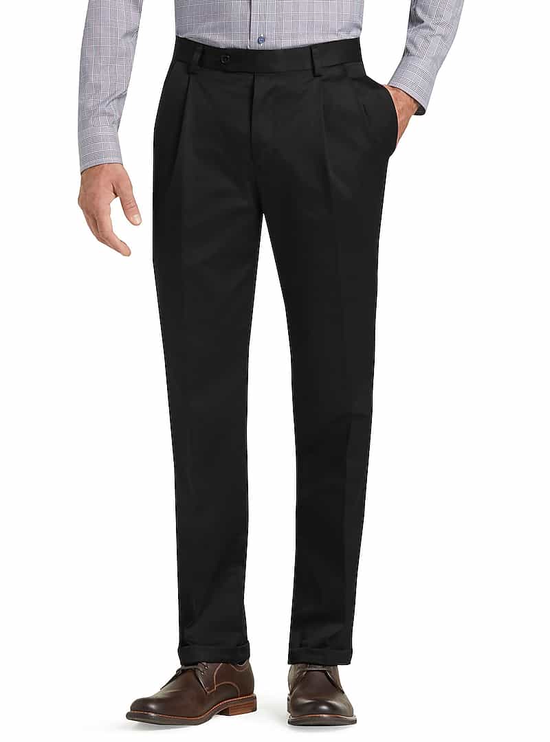 Jos. A. Bank Men's Traveler Collection Pleated Front Twill Pants