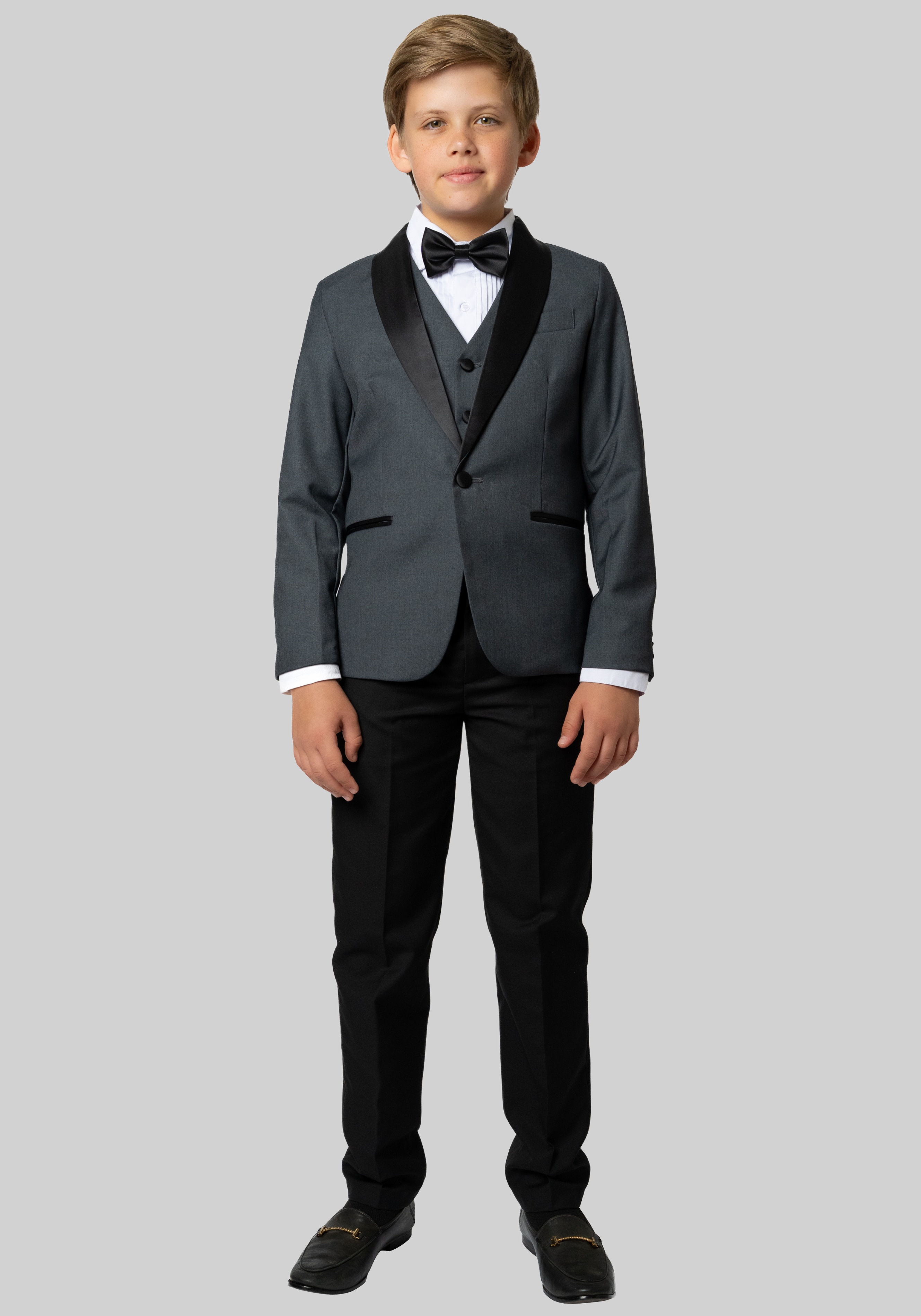 Men's Suits, Peanut Butter Collection Slim Fit Love & Angels 5-Piece Boys Tuxedo Set - Jos A Bank