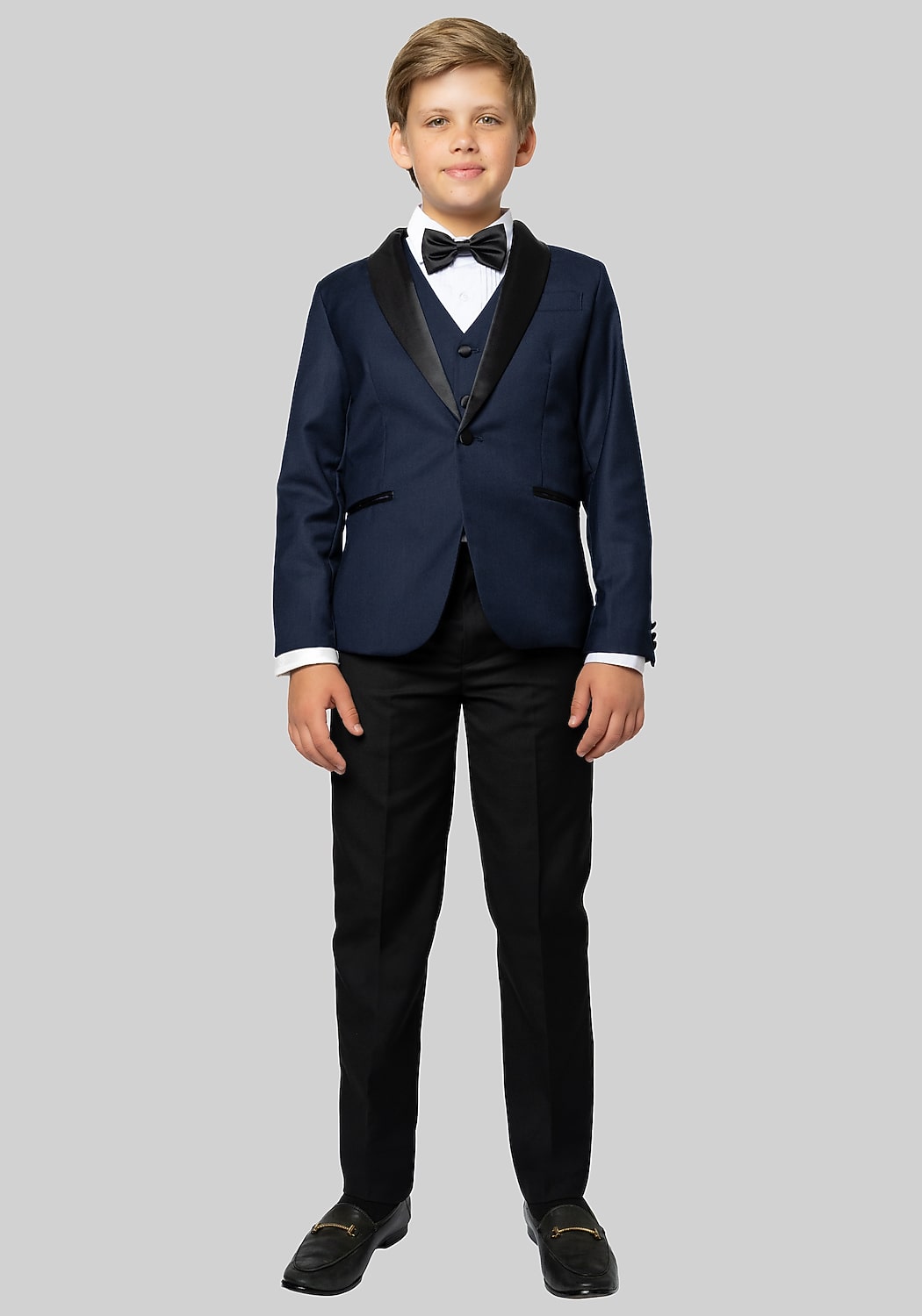 Peanut Butter Collection Slim Fit Love & Angels 5-Piece Boys Tuxedo Set
