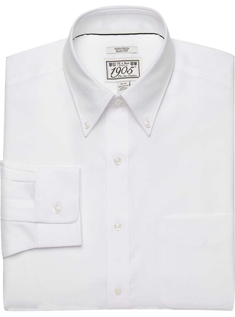 1905 Collection Slim Fit Button-Down Collar Oxford Dress Shirt - 1905 ...