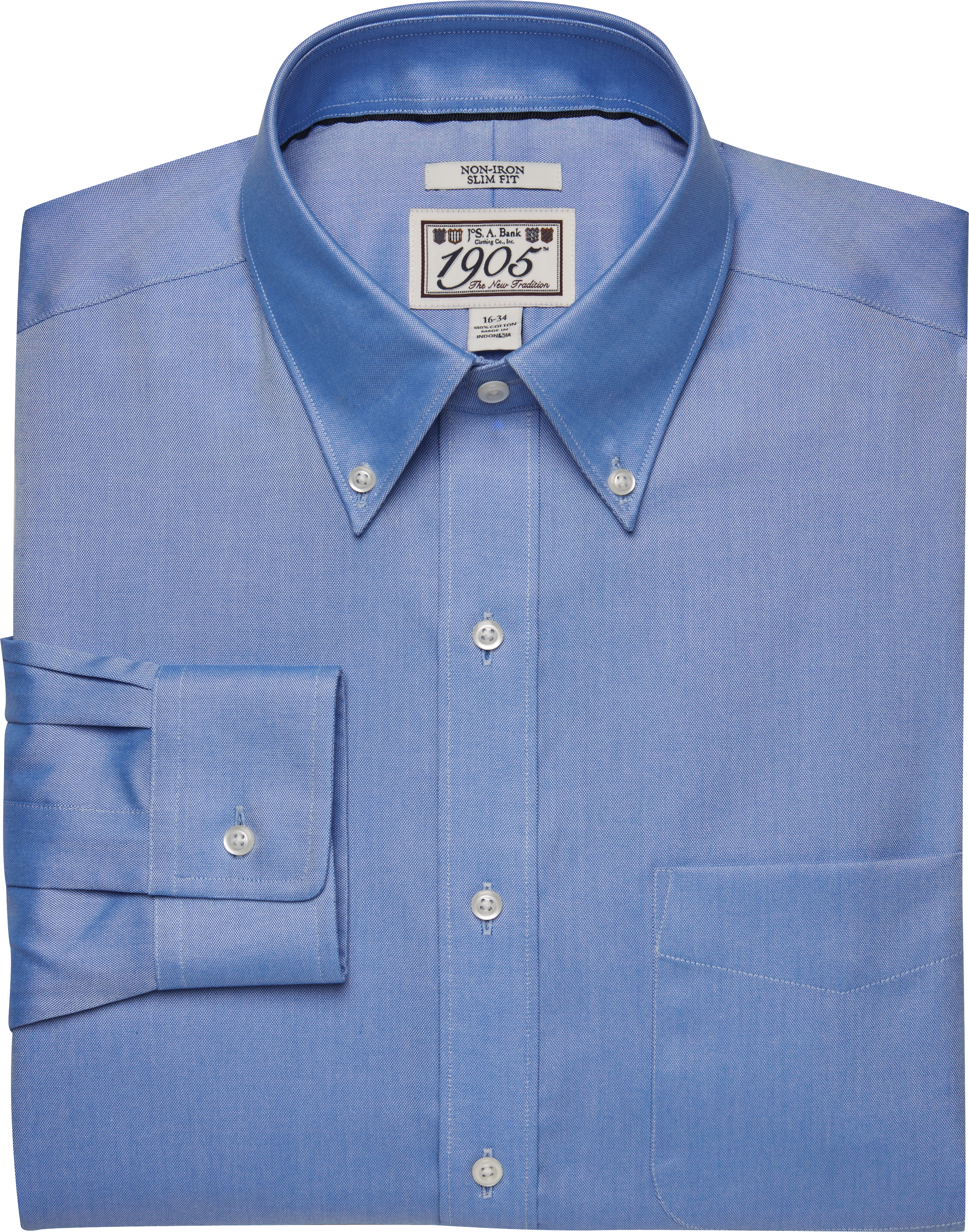 Buttoned Down mens Tailored-Fit Button-Collar Pattern Non-Iron Dress Shirt Dress Shirt