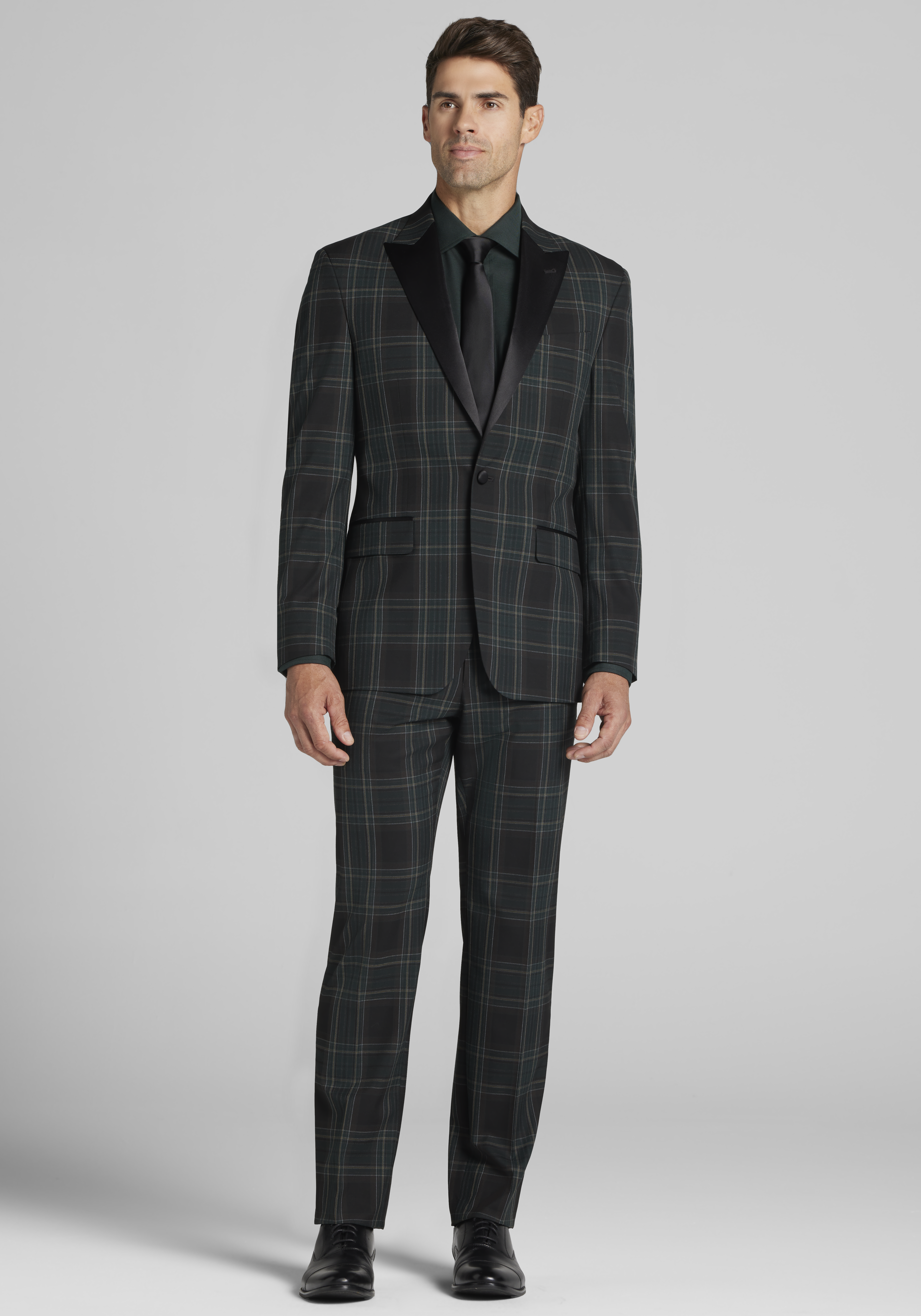 Jos. A. Bank Tailored Fit Tuxedo Suit Separates Plaid Jacket CLEARANCE