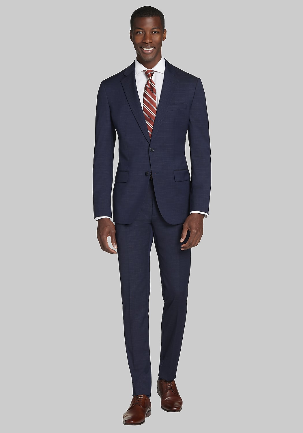 Jos. A. Bank Slim Fit Small Grid Suit CLEARANCE