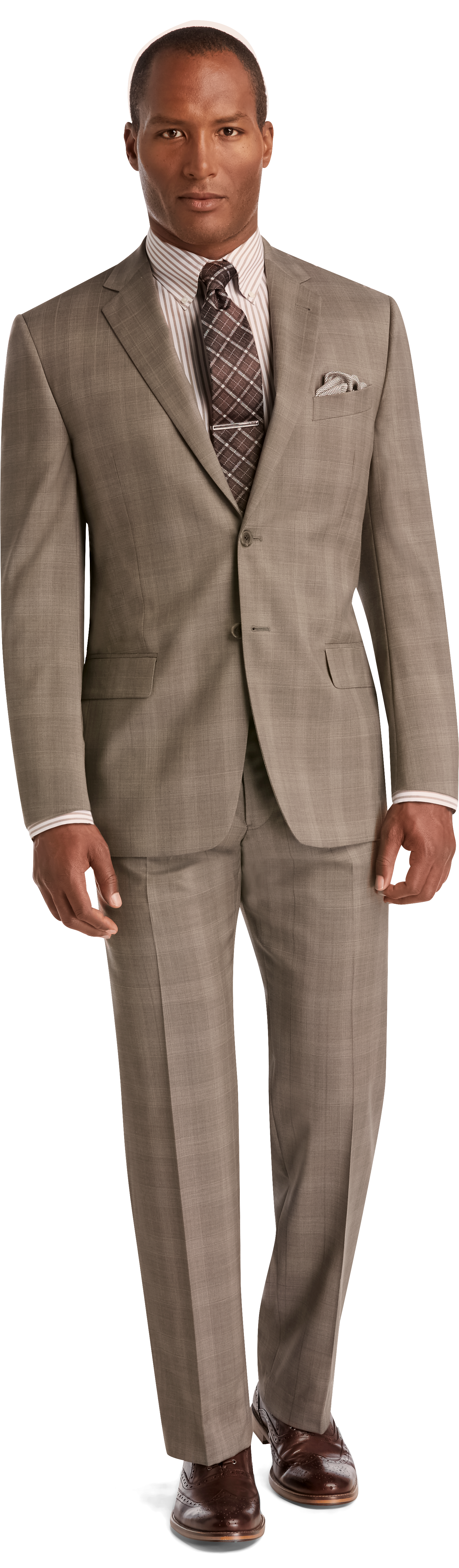 Reserve Collection Tailored Fit Plaid Suit CLEARANCE - All ...