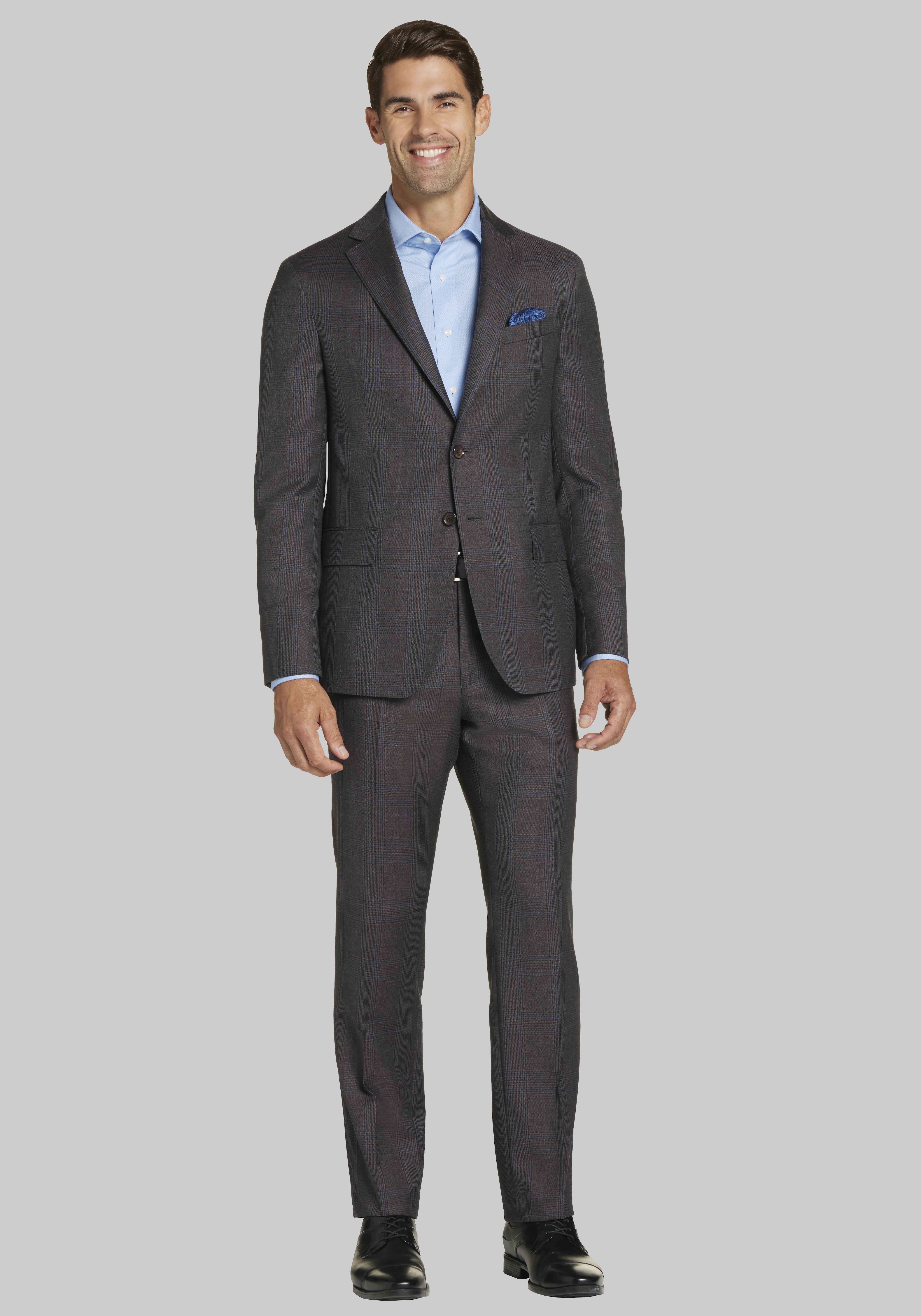 Reserve Collection Tailored Fit Plaid Suit - Big & Tall CLEARANCE