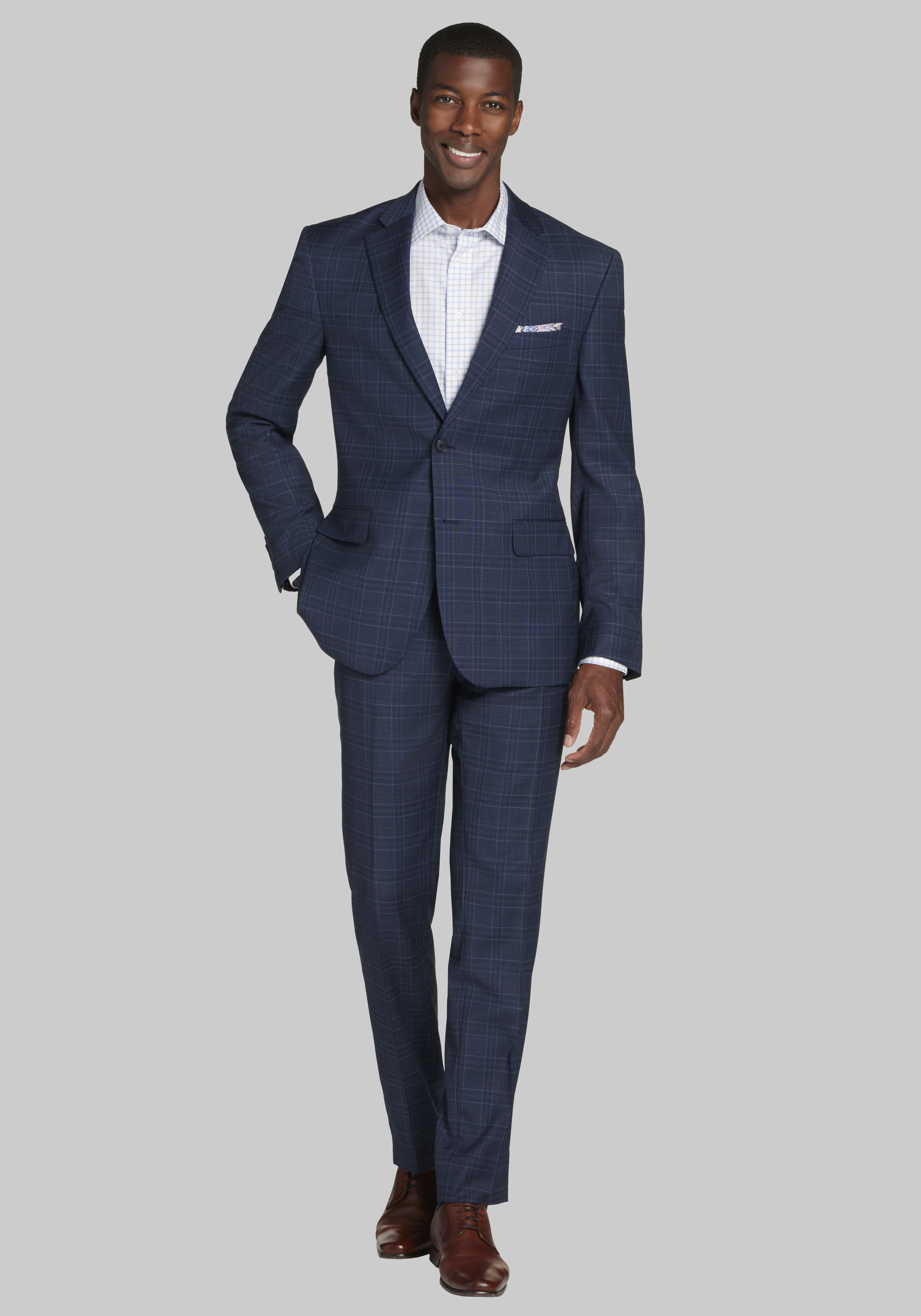 Jos. A. Bank Tailored Fit Plaid Suit