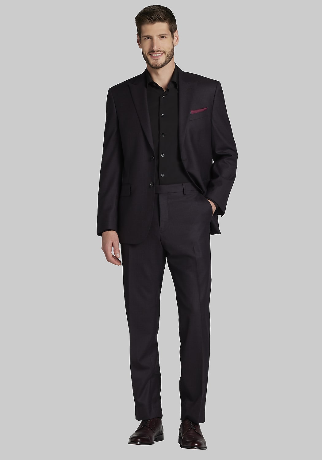 Jos. A. Bank Tailored Fit Small Plaid Suit CLEARANCE