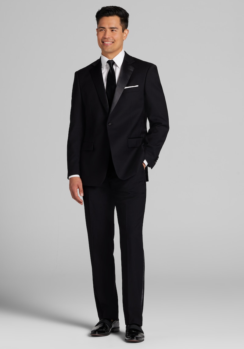 Men's Big & Tall Jos. A. Bank Traditional Fit Wool Blend Tuxedo Suit Jacket at Jos. A. Bank, Black, Size 54 Regular - Tuxedo Separates