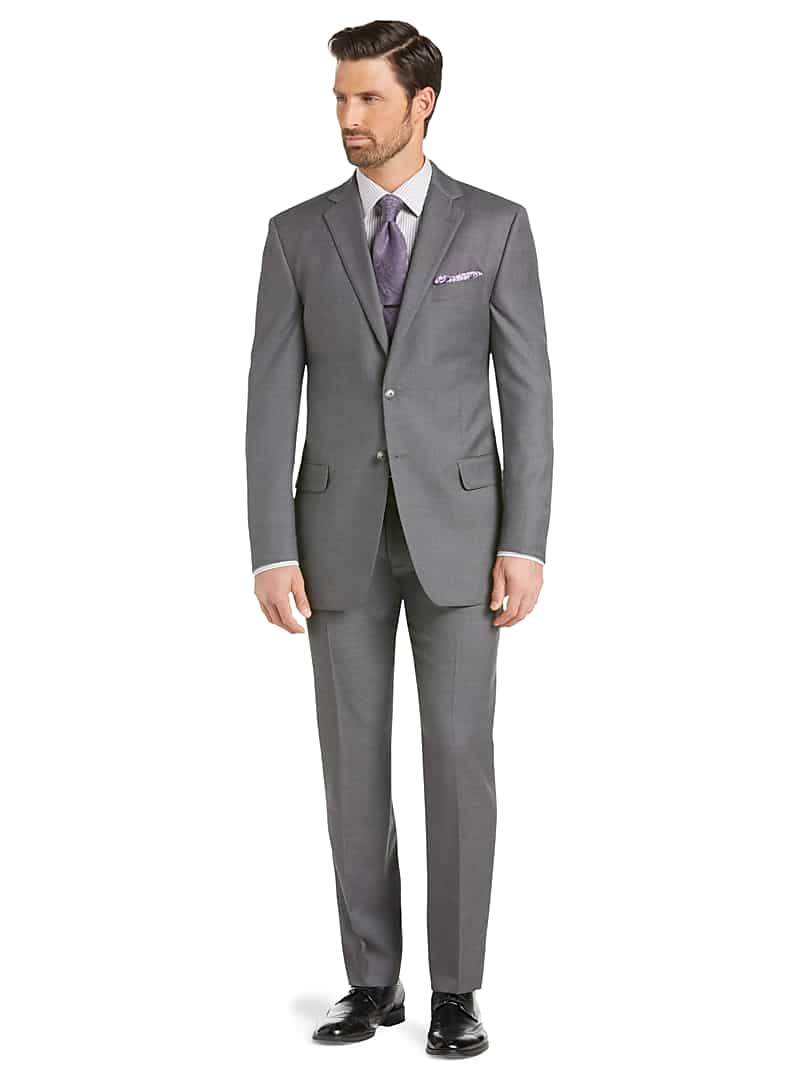 Jos. A. Bank Men's Reserve Collection Tailored Fit Suit Separate Jacket (Grey Melange)