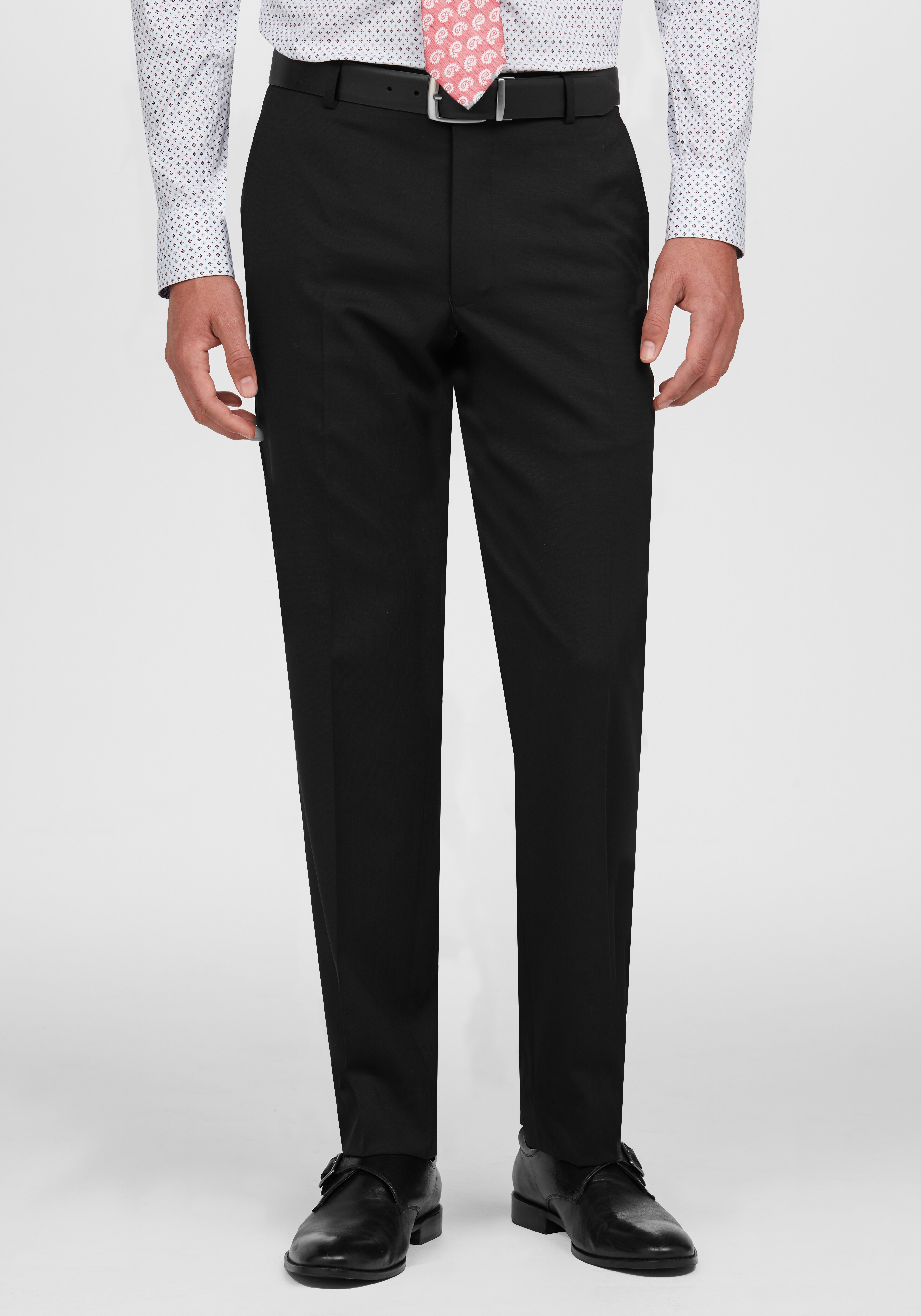 1905 Collection Tailored Fit Flat Front Textured Suit Separate Pants