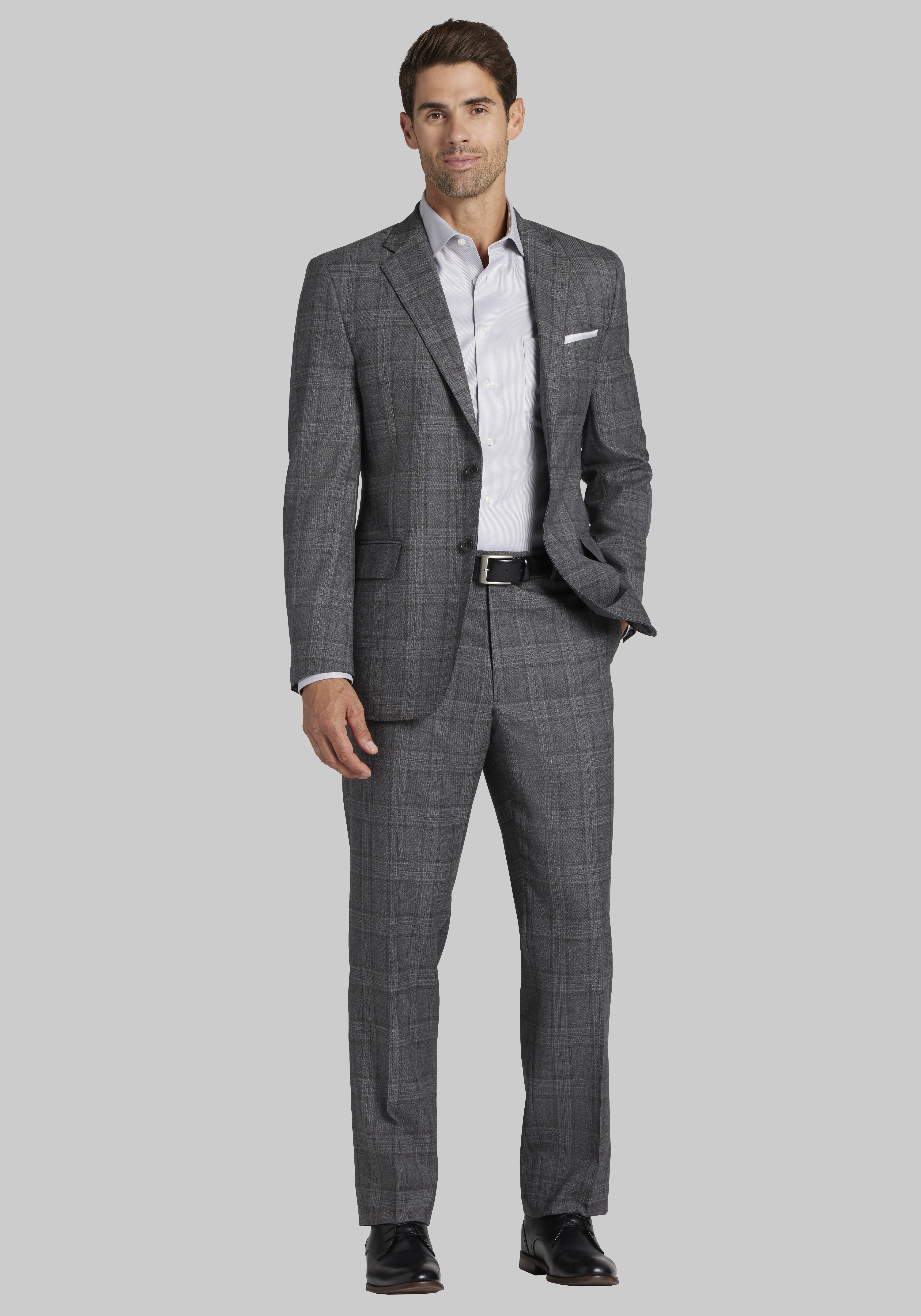Men's CLEARANCE, Reserve Collection Tailored Fit Plaid Suit CLEARANCE - Jos A Bank