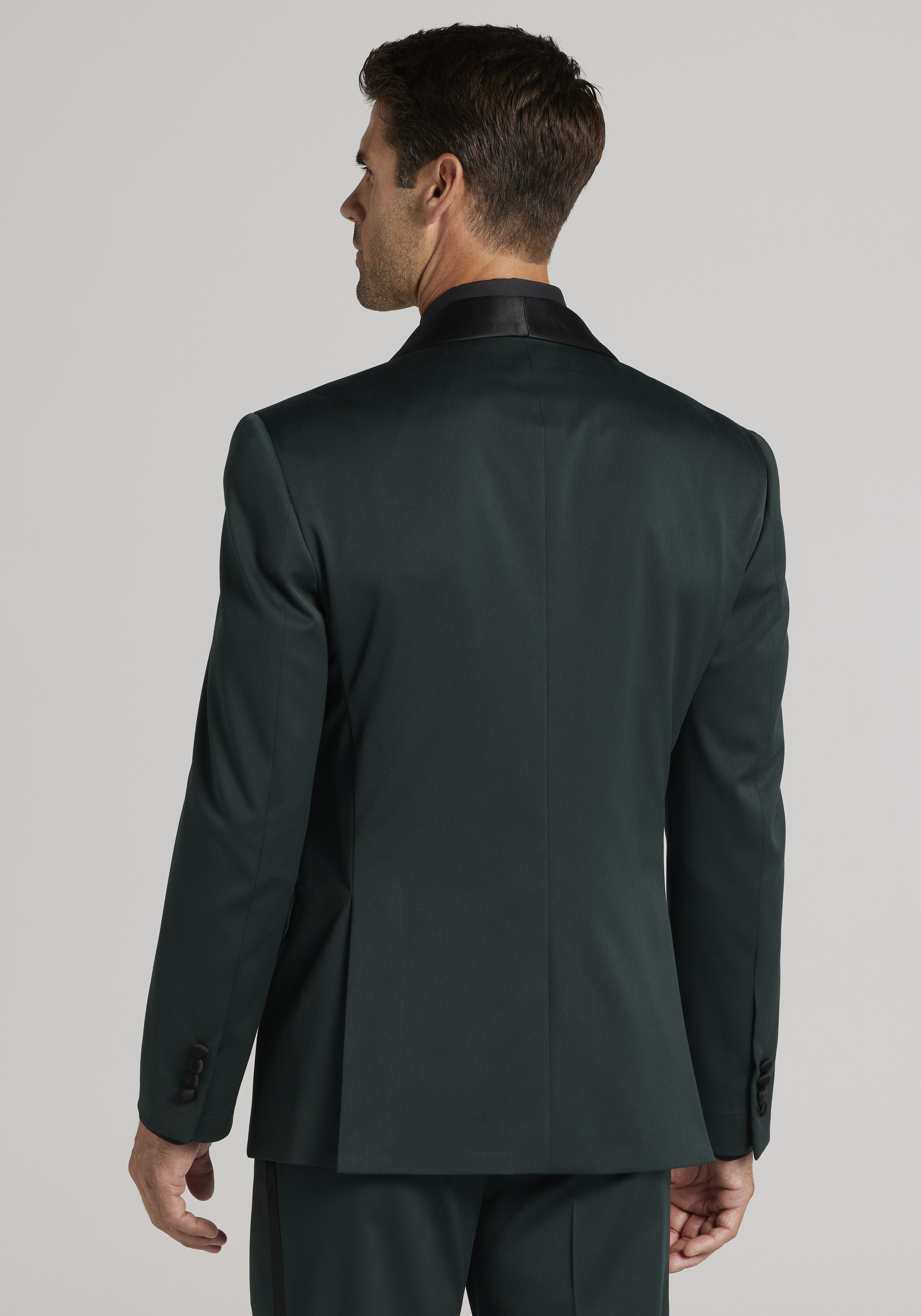 Jos. A. Bank Comfort Stretch Tailored Fit Green Sateen Solid Tuxedo Jacket CLEARANCE
