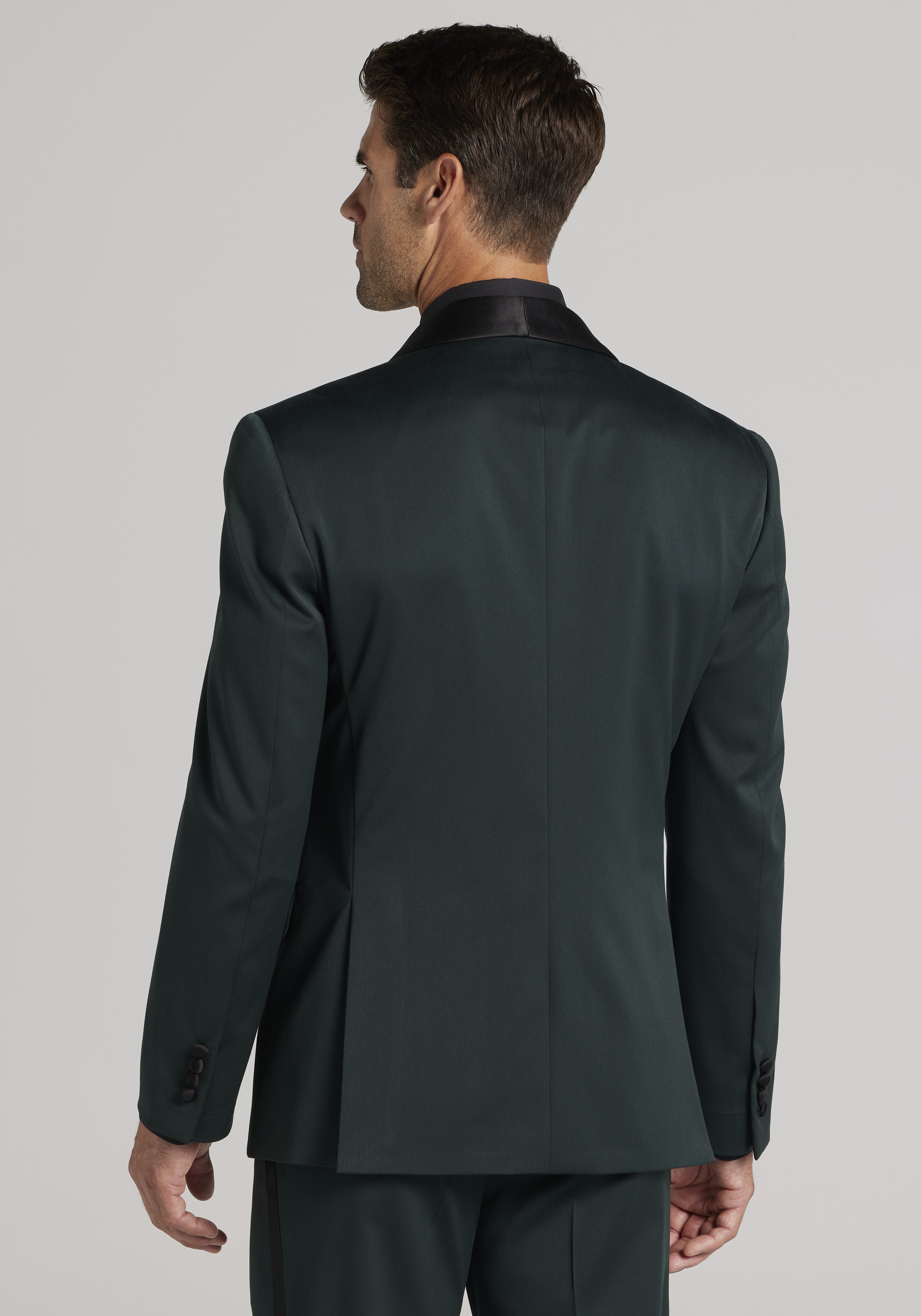 Jos. A. Bank Comfort Stretch Tailored Fit Green Sateen Solid Tuxedo Jacket CLEARANCE