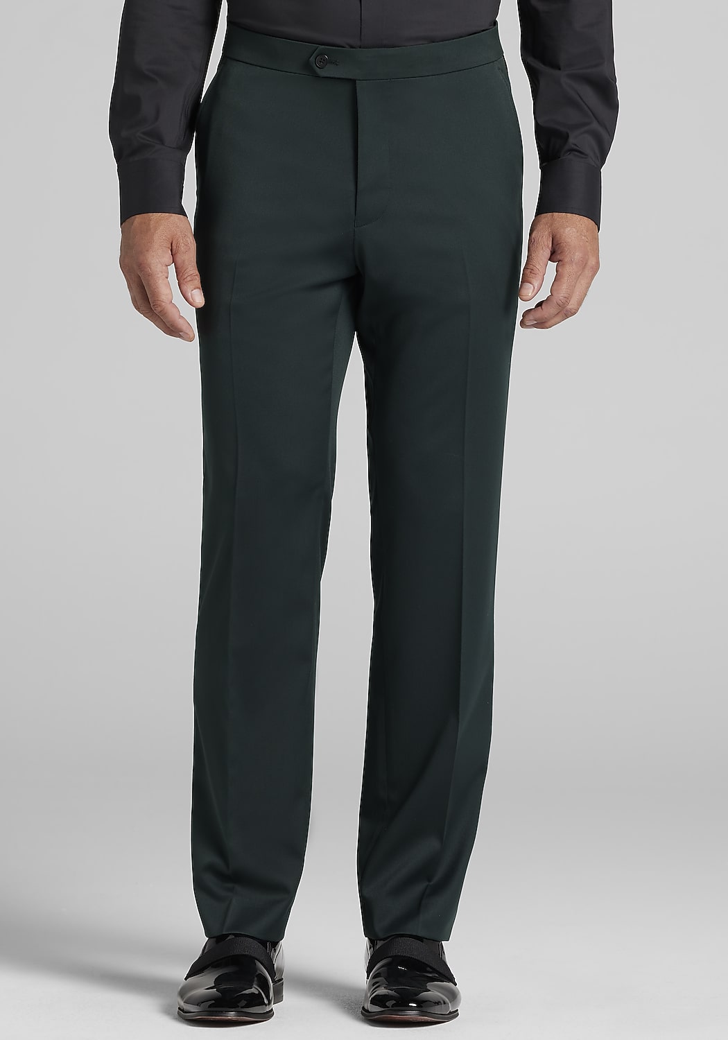 Jos. A. Bank Comfort Stretch Tailored Fit Green Sateen Tuxedo Pants