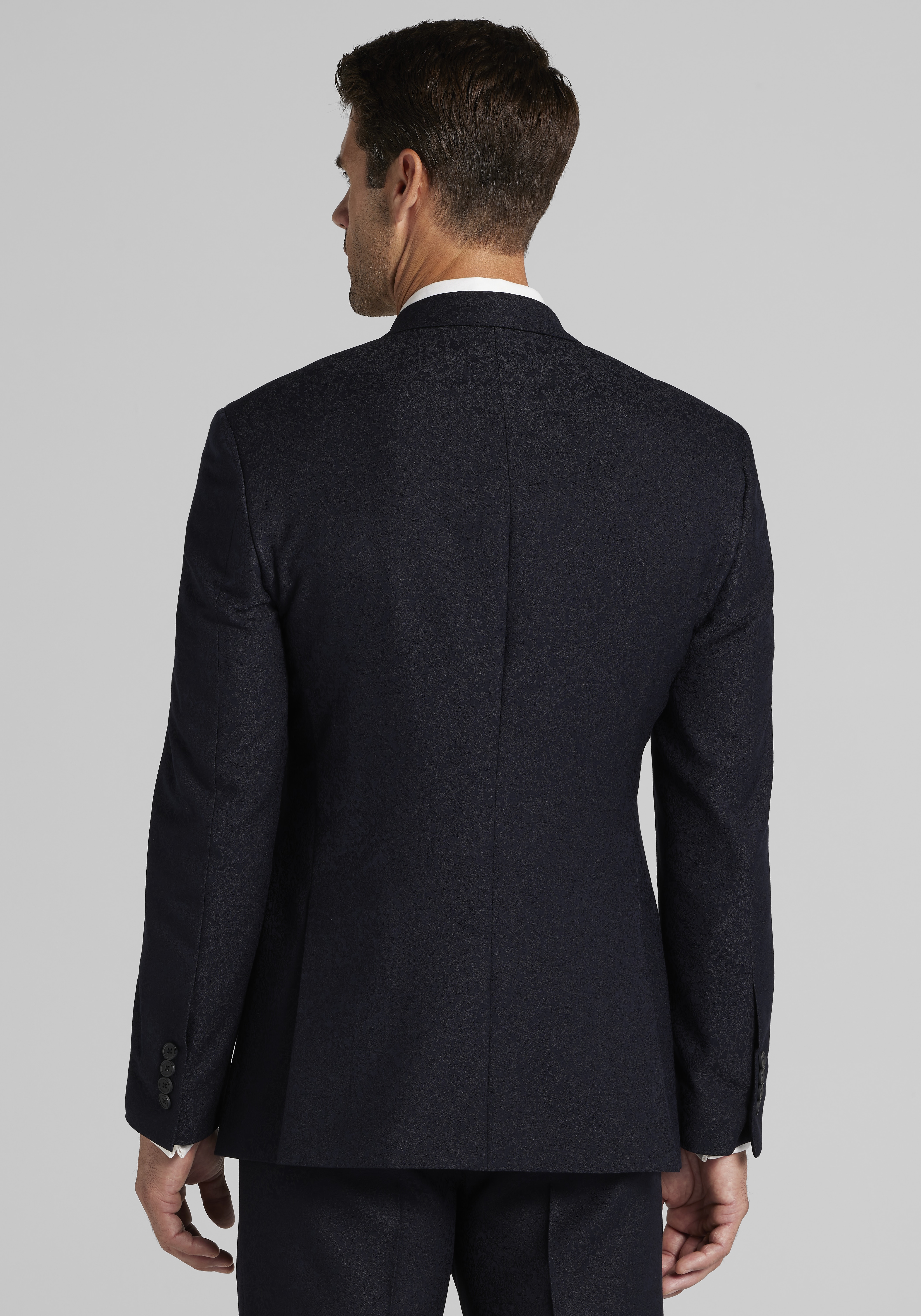 Jos. A. Bank Comfort Stretch Tailored Fit Navy Paisley Tuxedo Jacket CLEARANCE