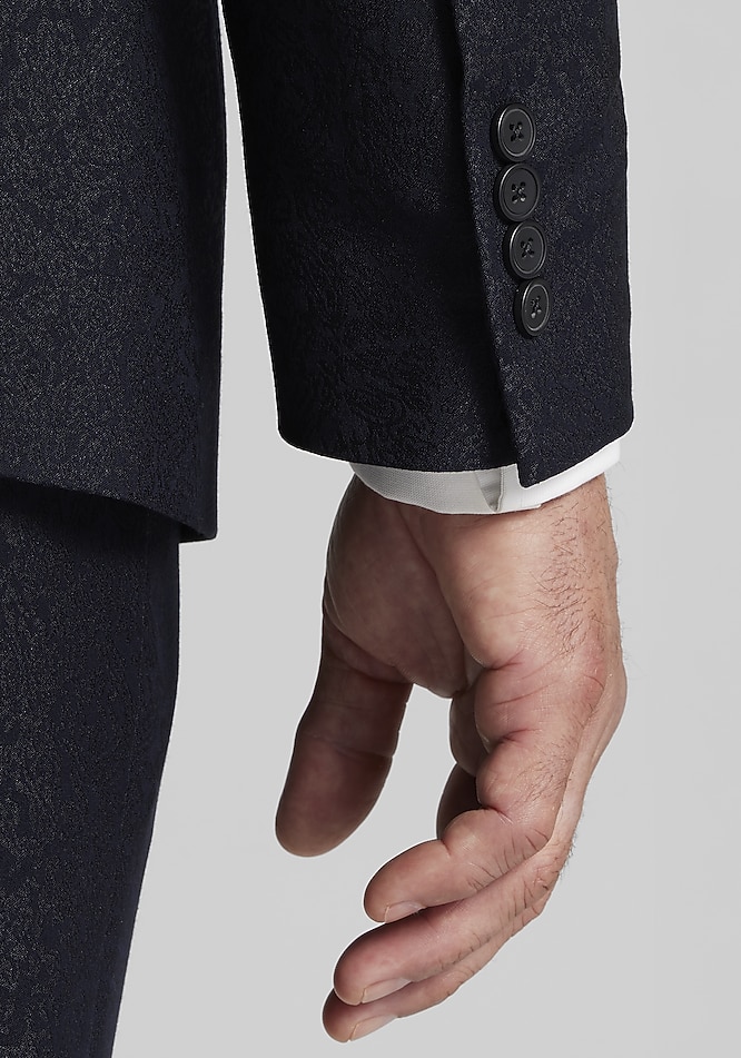 Jos. A. Bank Comfort Stretch Tailored Fit Navy Paisley Tuxedo