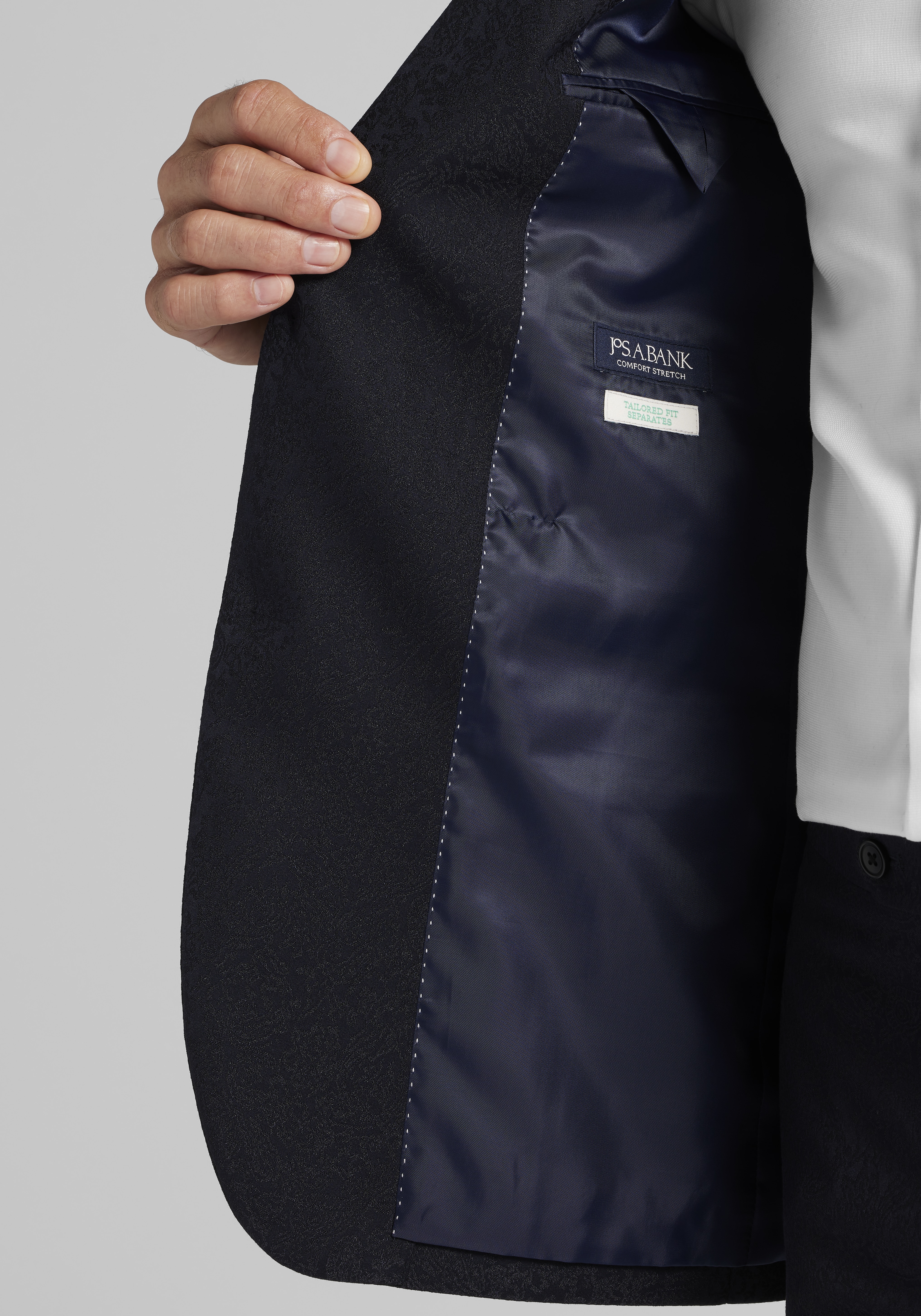 Jos. A. Bank Comfort Stretch Tailored Fit Navy Paisley Tuxedo Jacket CLEARANCE