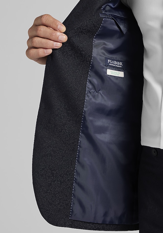 Jos. A. Bank Comfort Stretch Tailored Fit Navy Paisley Tuxedo