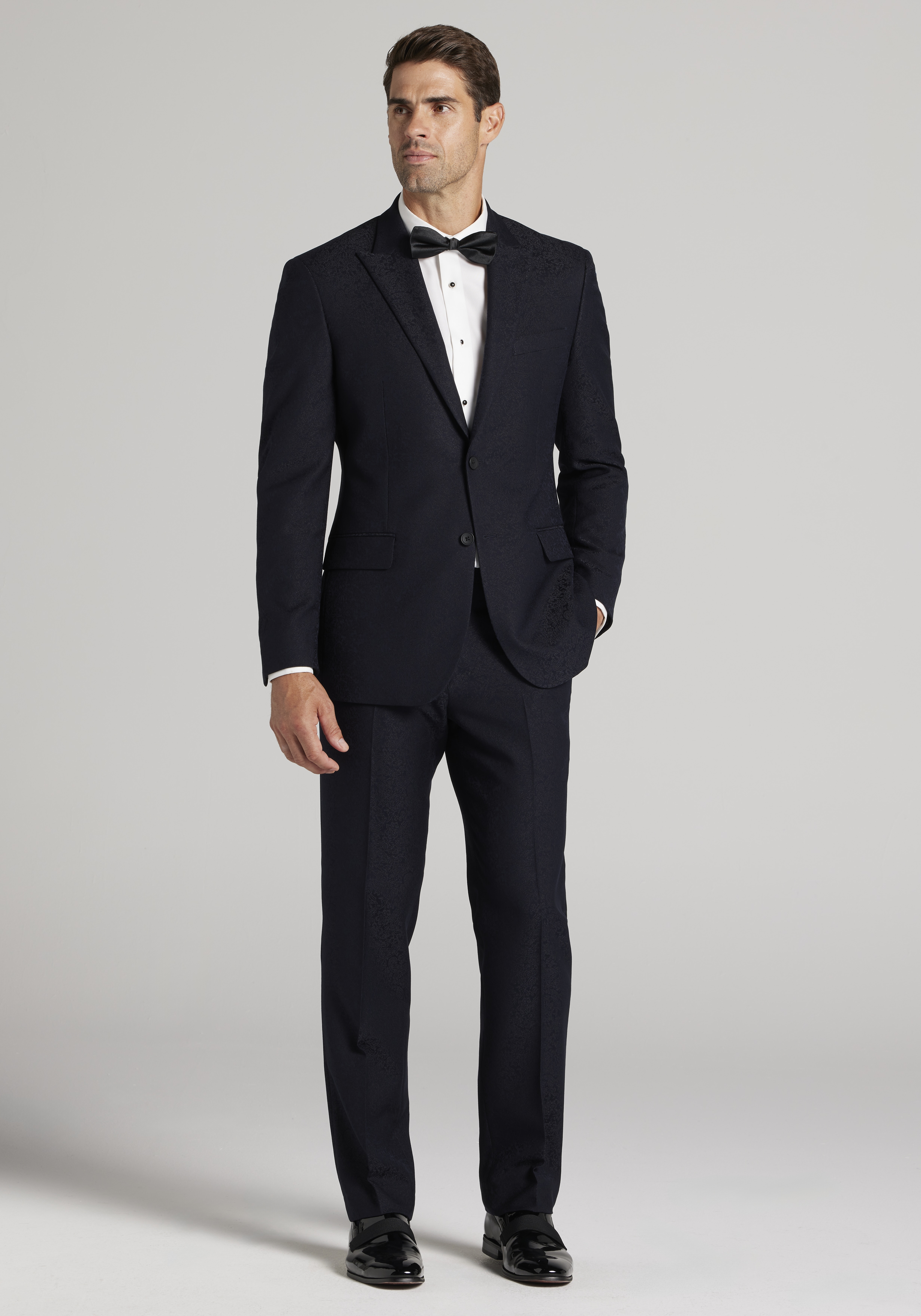 Men's FLYOUT_CATEGORY, Jos. A. Bank Comfort Stretch Tailored Fit Navy Paisley Tuxedo Jacket - Big & Tall - Jos A Bank