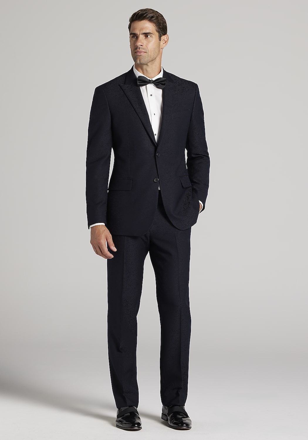 Jos. A. Bank Comfort Stretch Tailored Fit Navy Paisley Tuxedo Jacket