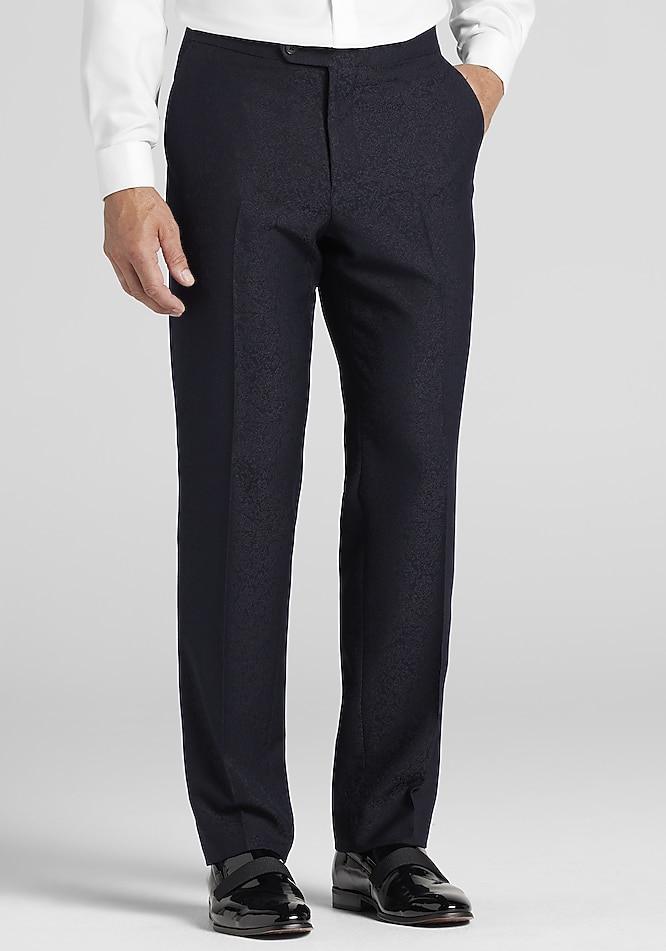 Jos. A. Bank Comfort Stretch Tailored Fit Navy Paisley Tuxedo