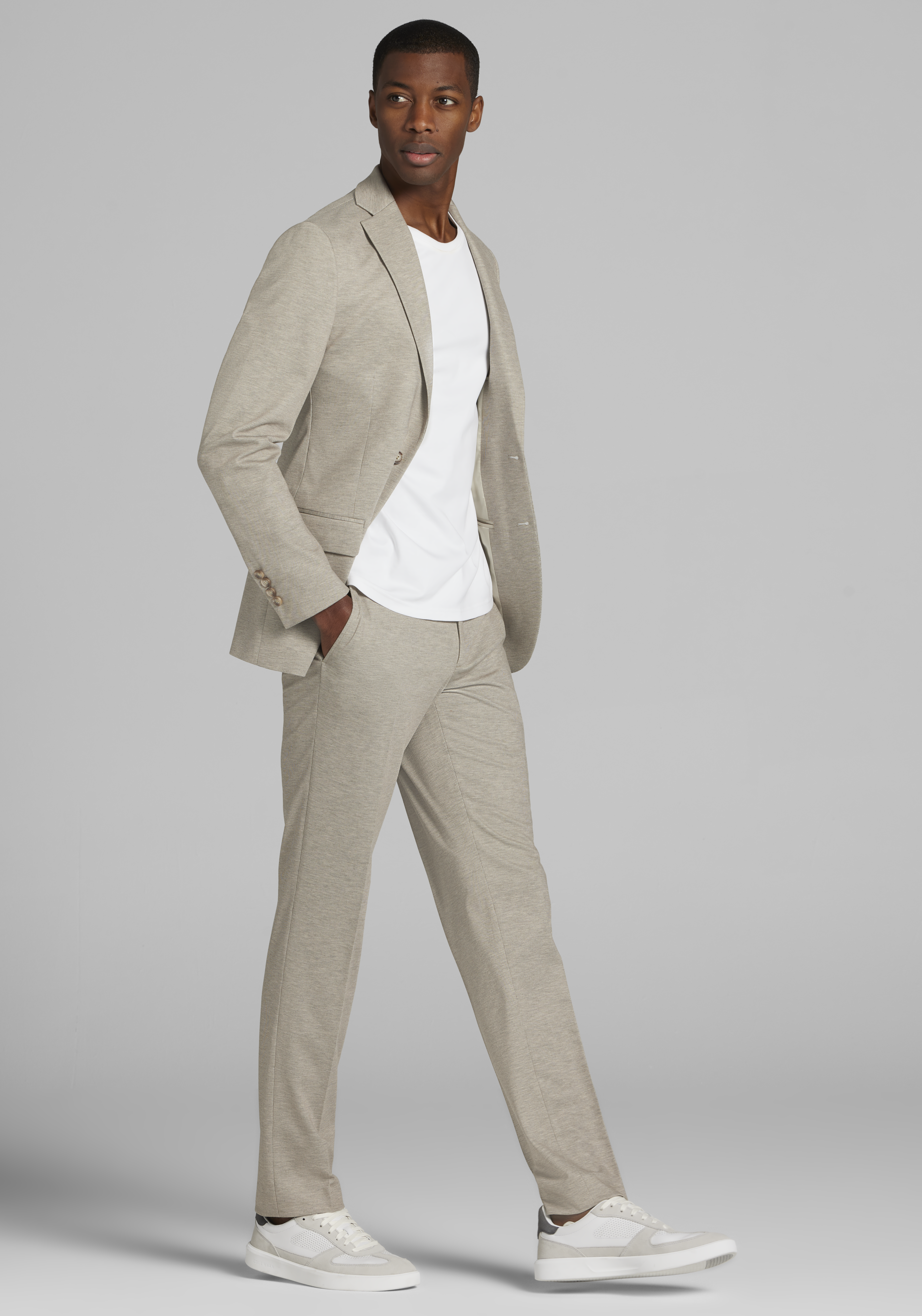 Men's Suits, Traveler Collection Slim Fit Knit Suit - Jos A Bank