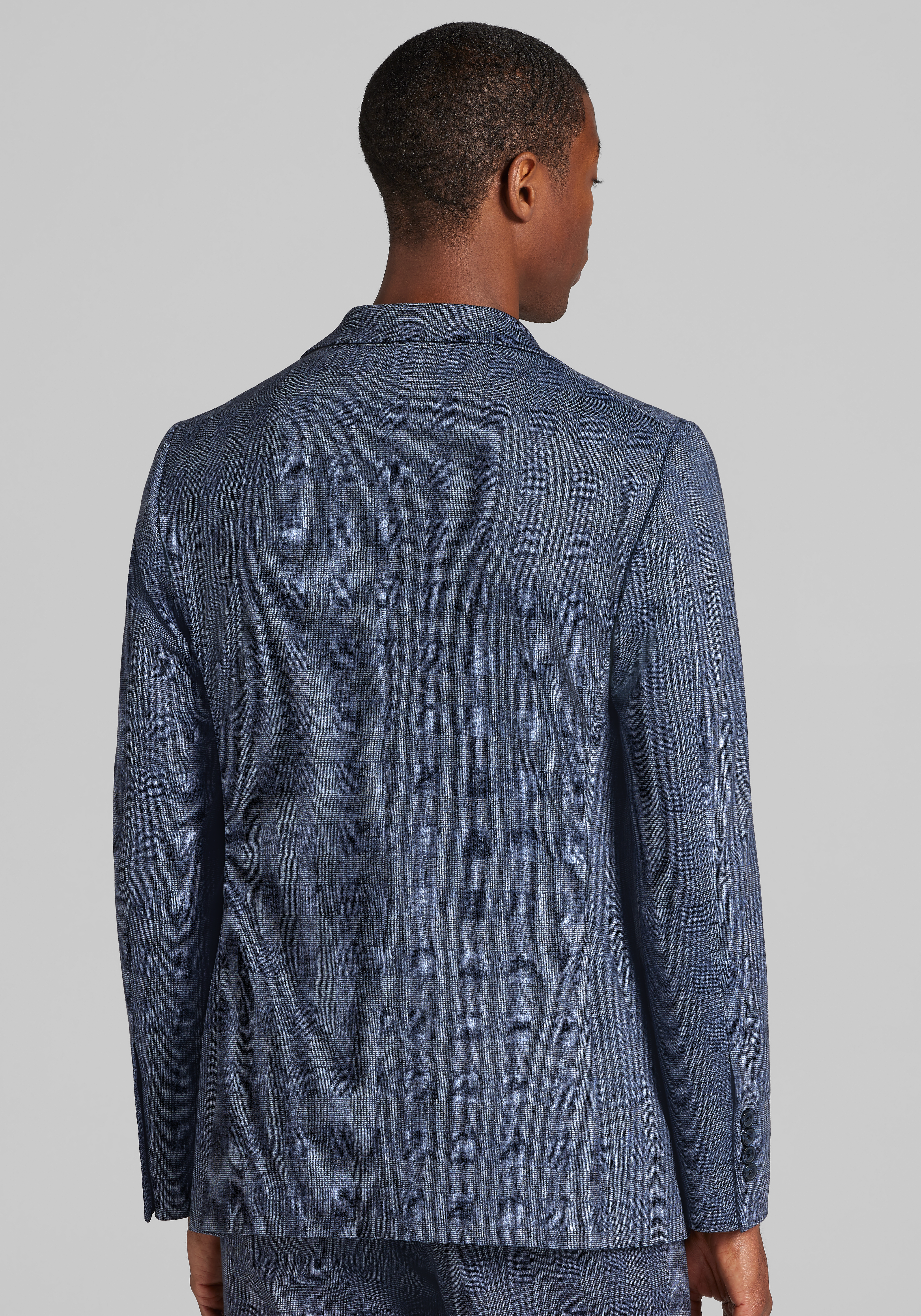 Traveler® Collection Slim Fit Suit Separates Plaid Knit Jacket CLEARANCE