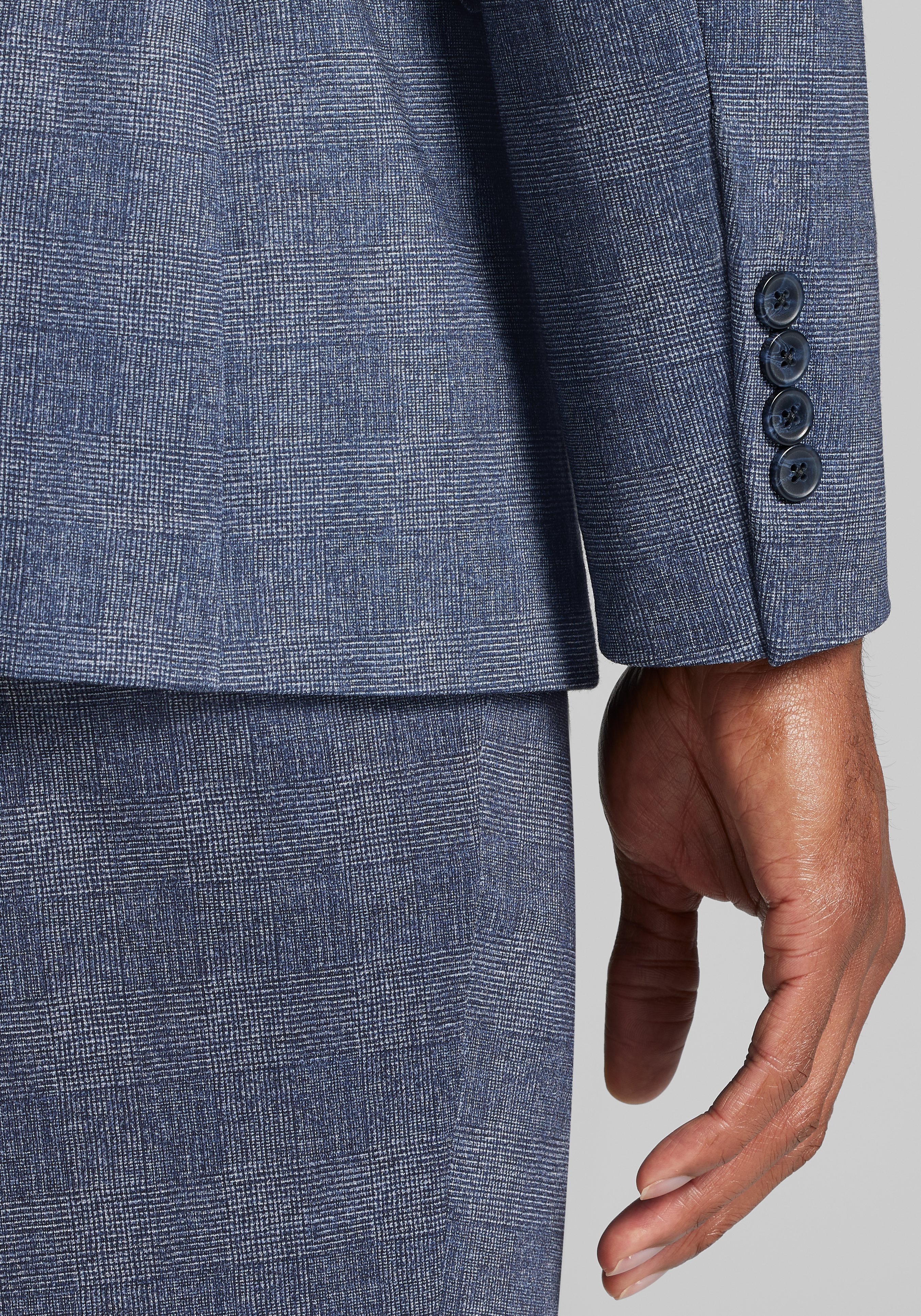 Traveler® Collection Slim Fit Suit Separates Plaid Knit Jacket CLEARANCE