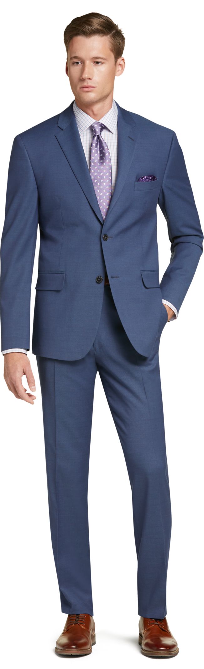 blue grey suit