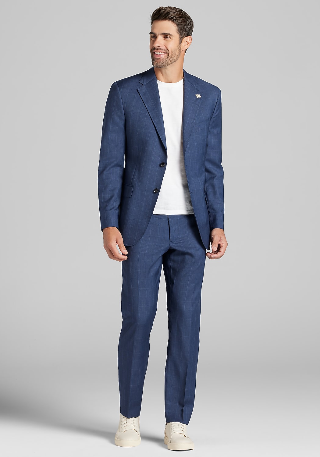 Reserve Collection Tailored Fit Glen Plaid Suit CLEARANCE