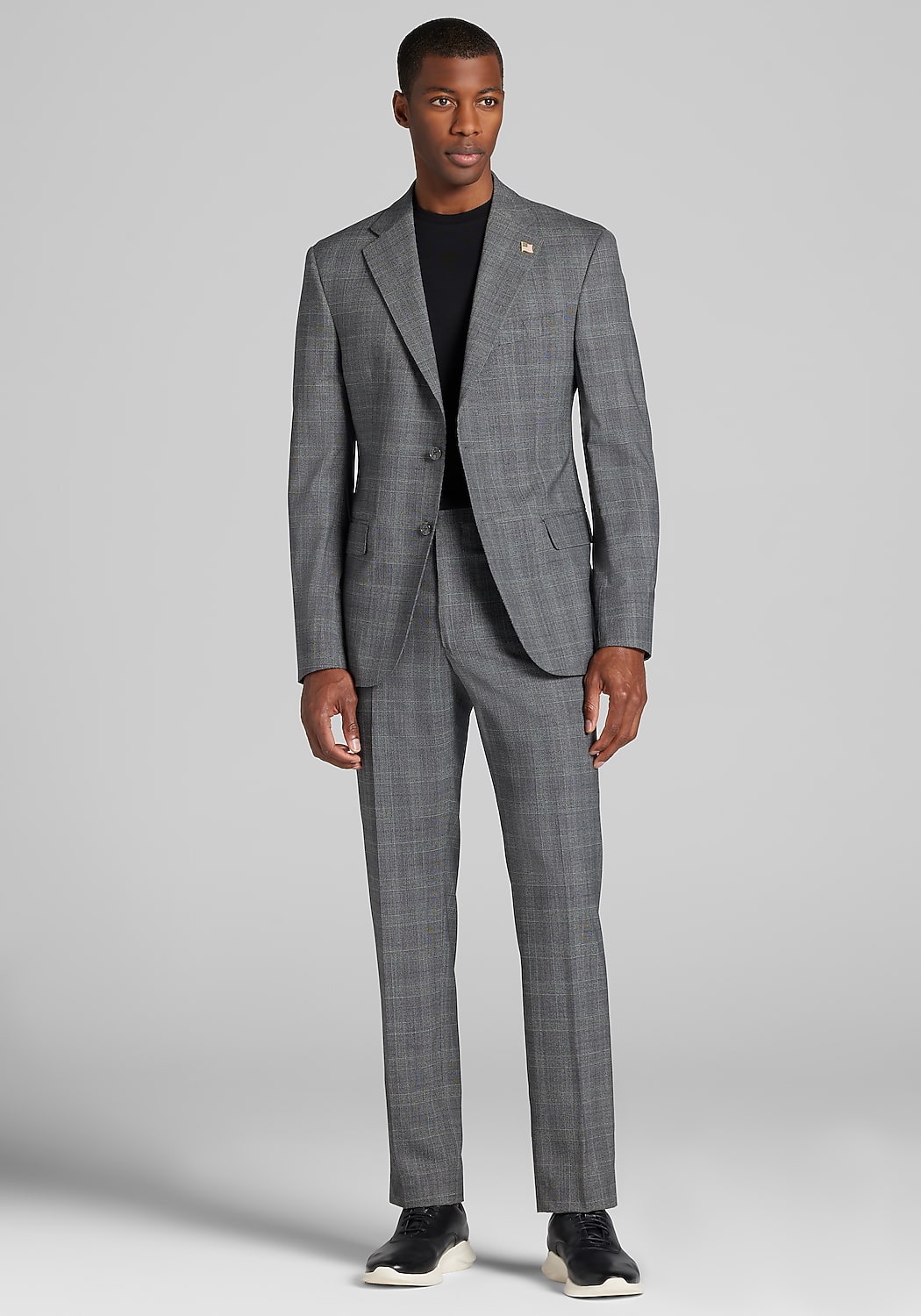 Reserve Collection Tailored Fit Plaid Suit CLEARANCE